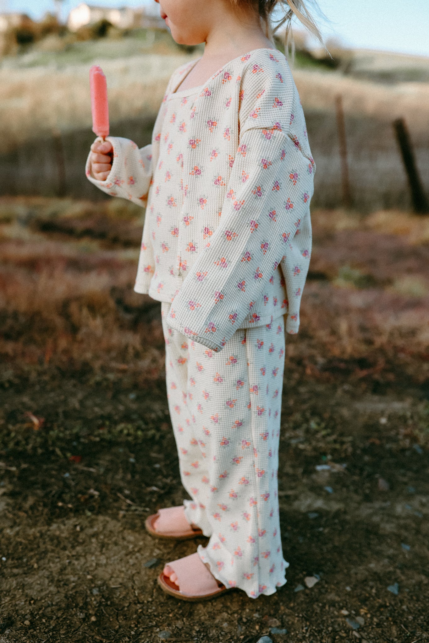 Waffle Floral Tank and Cardigan ONLY *Pants sold separately