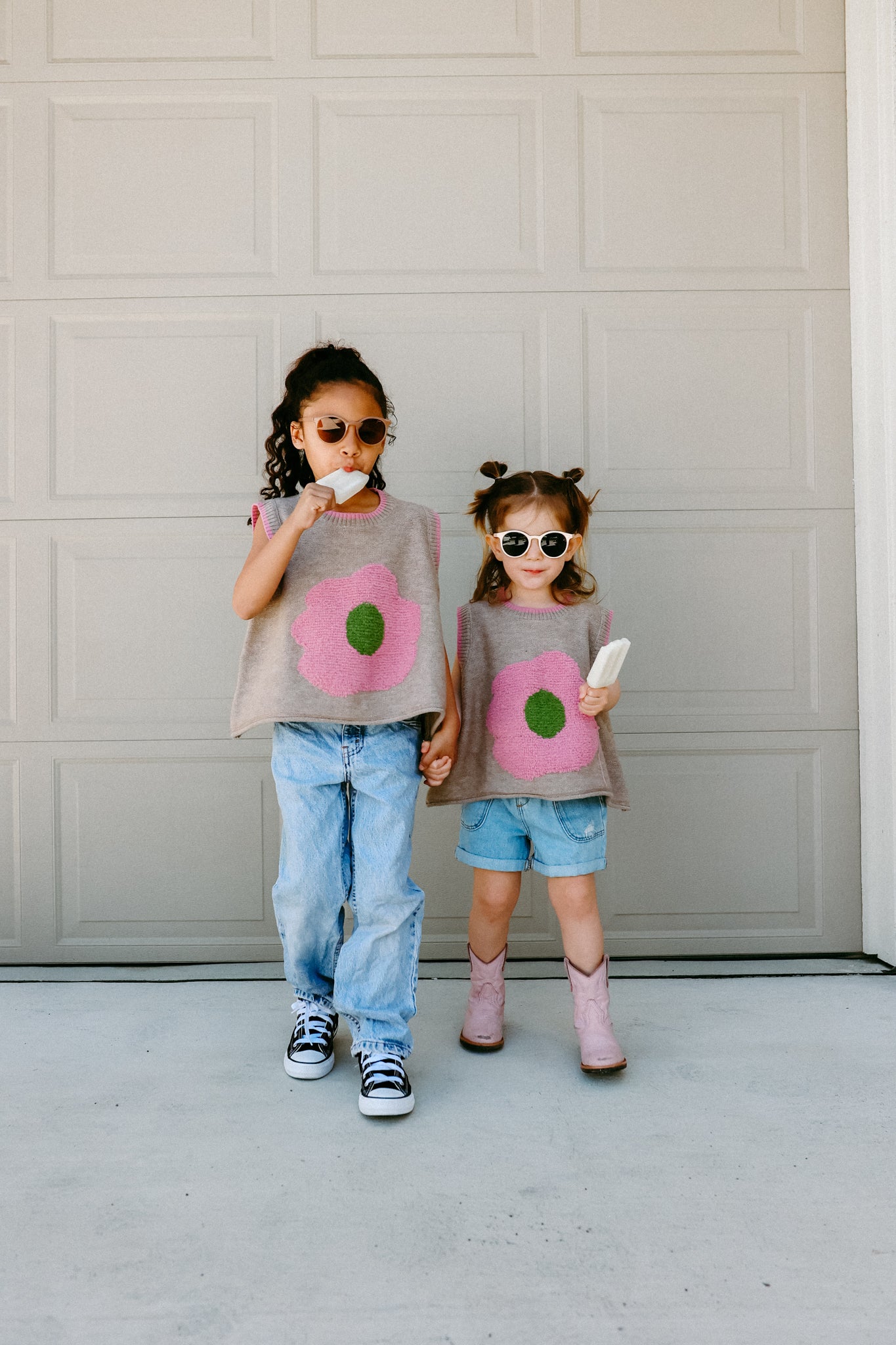 Flower Knit Vest *OVERSIZED*