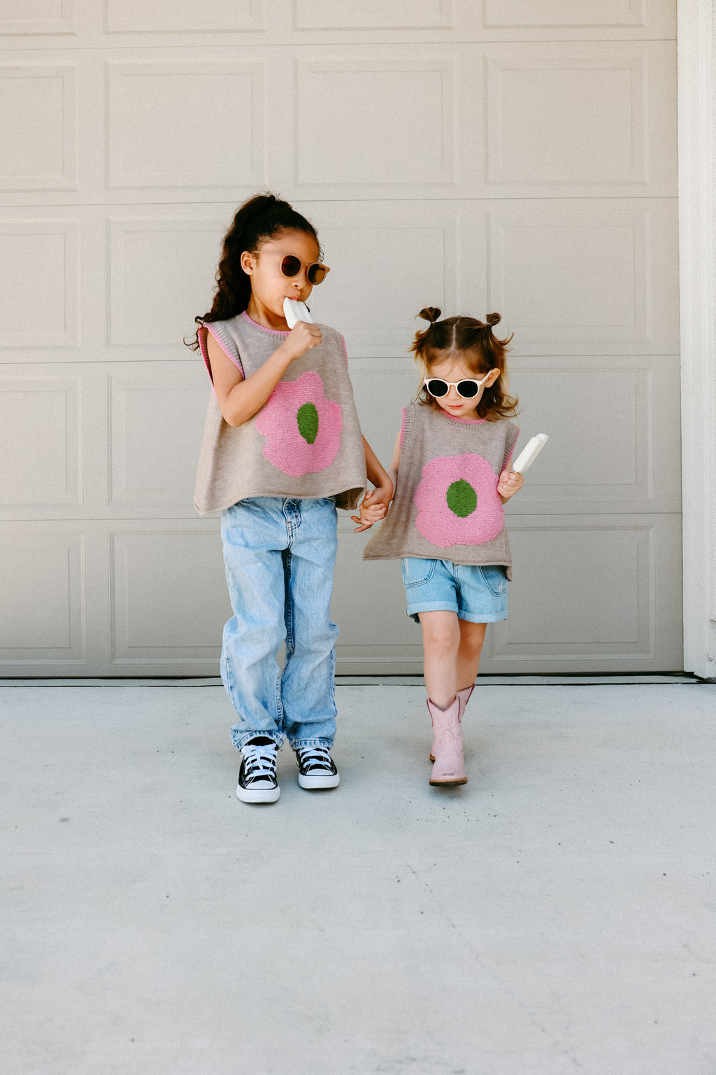 Flower Knit Vest *OVERSIZED*