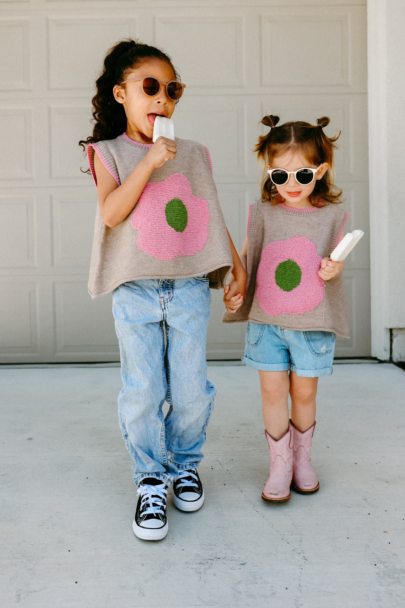 Flower Knit Vest *OVERSIZED*