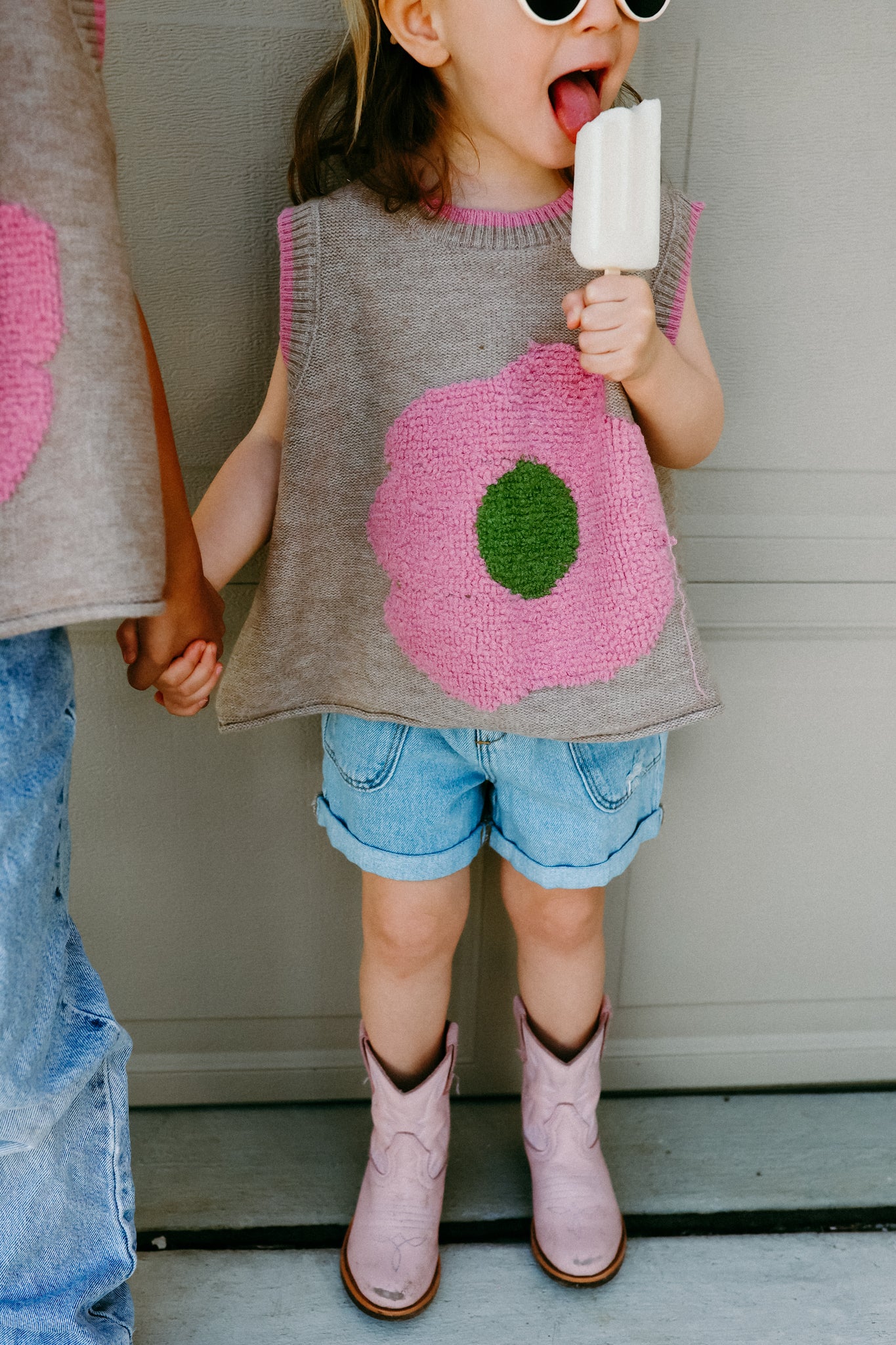 Flower Knit Vest *OVERSIZED*
