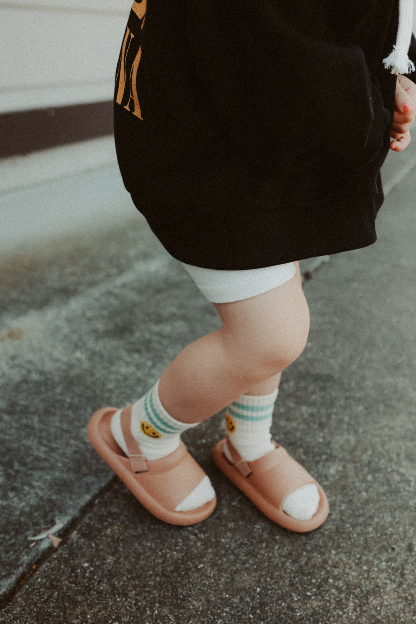 Smiley Stripe Ankle Toddler Socks