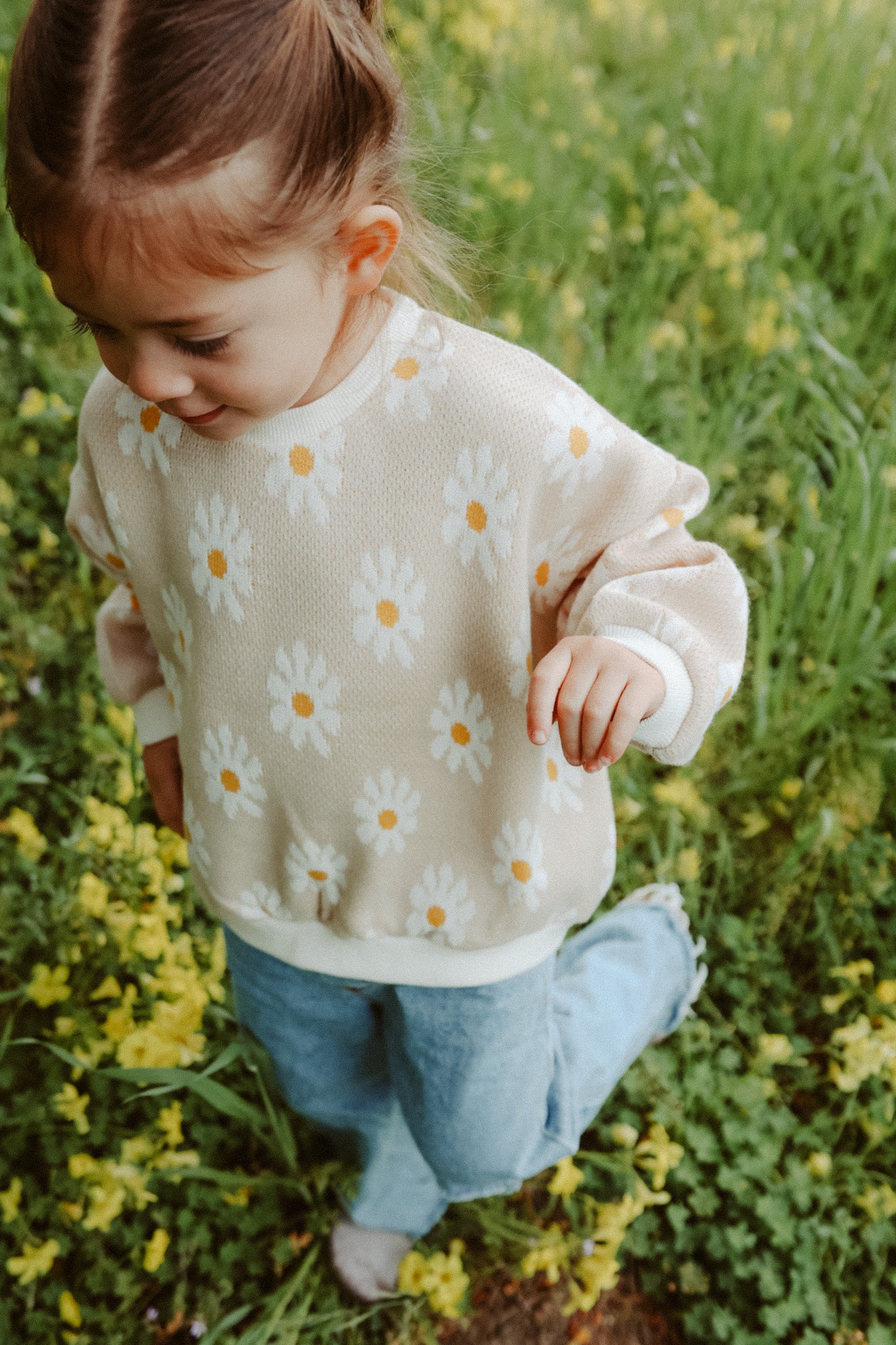 Daisy Knit TODDLER Sweatshirt