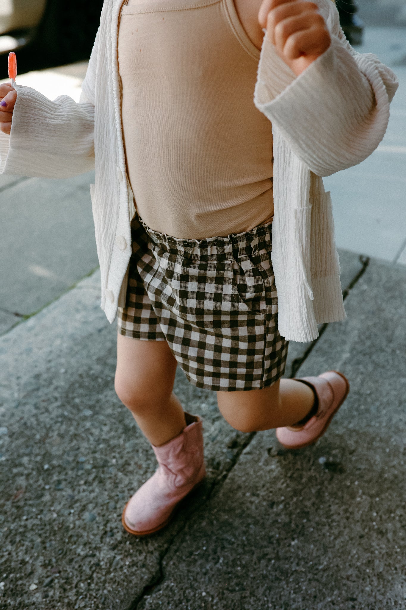 Gingham Linen Shorts