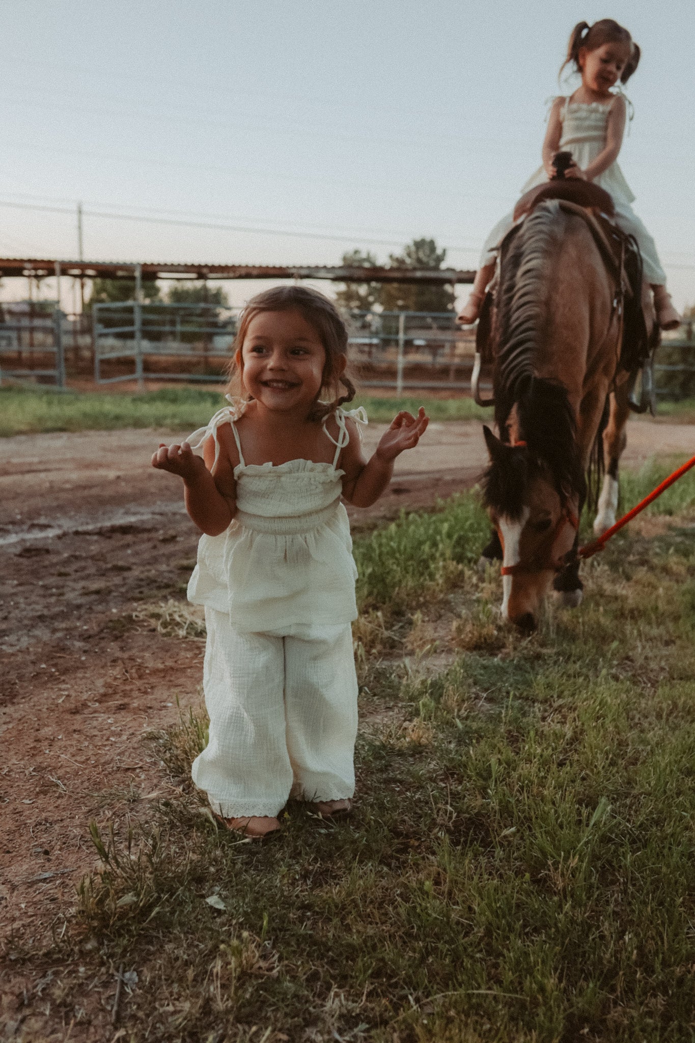 Smocked Top and Wide Leg Pants Set