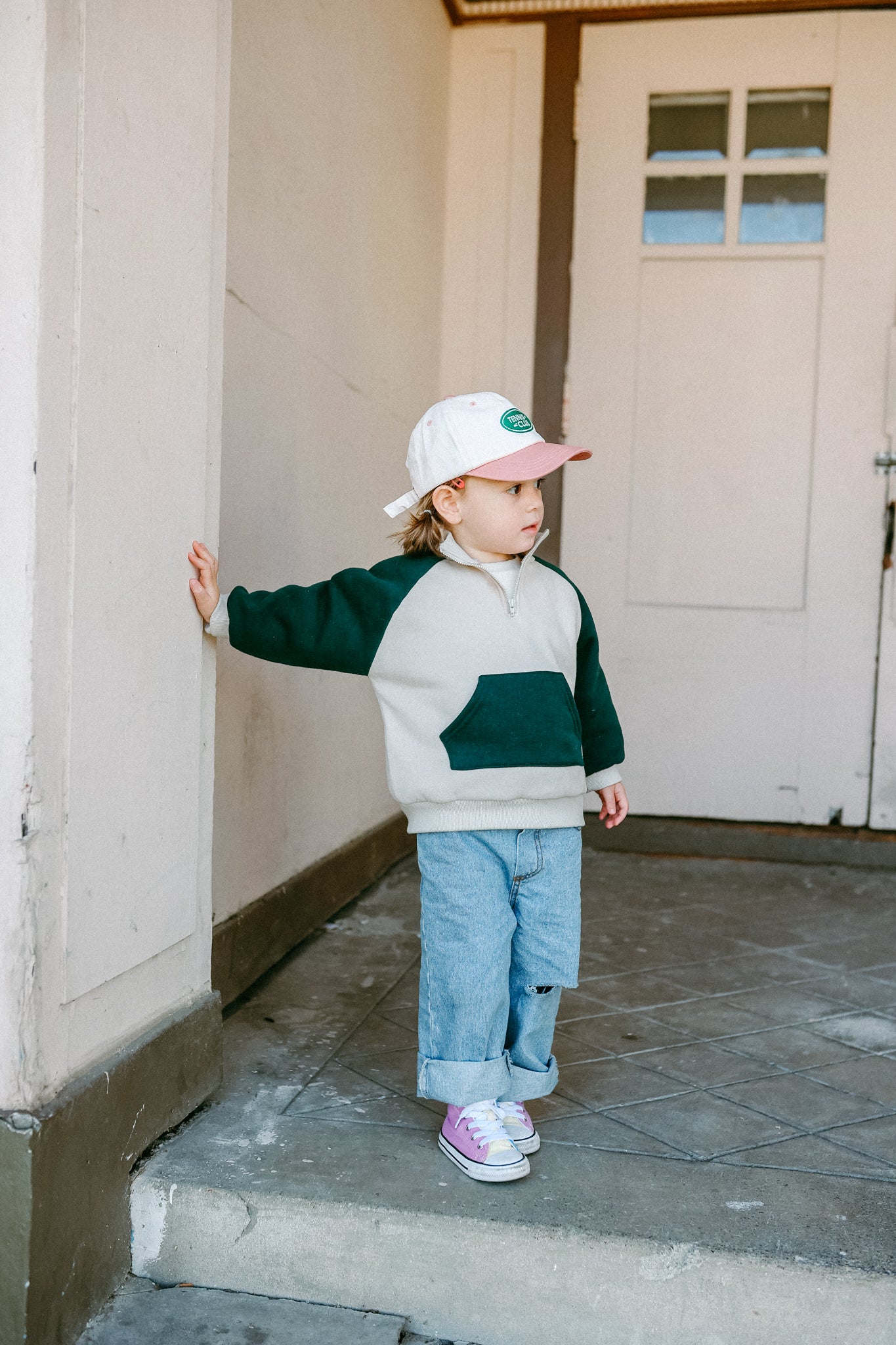 Pocket Colorblock Quarter Zip Sweatshirt