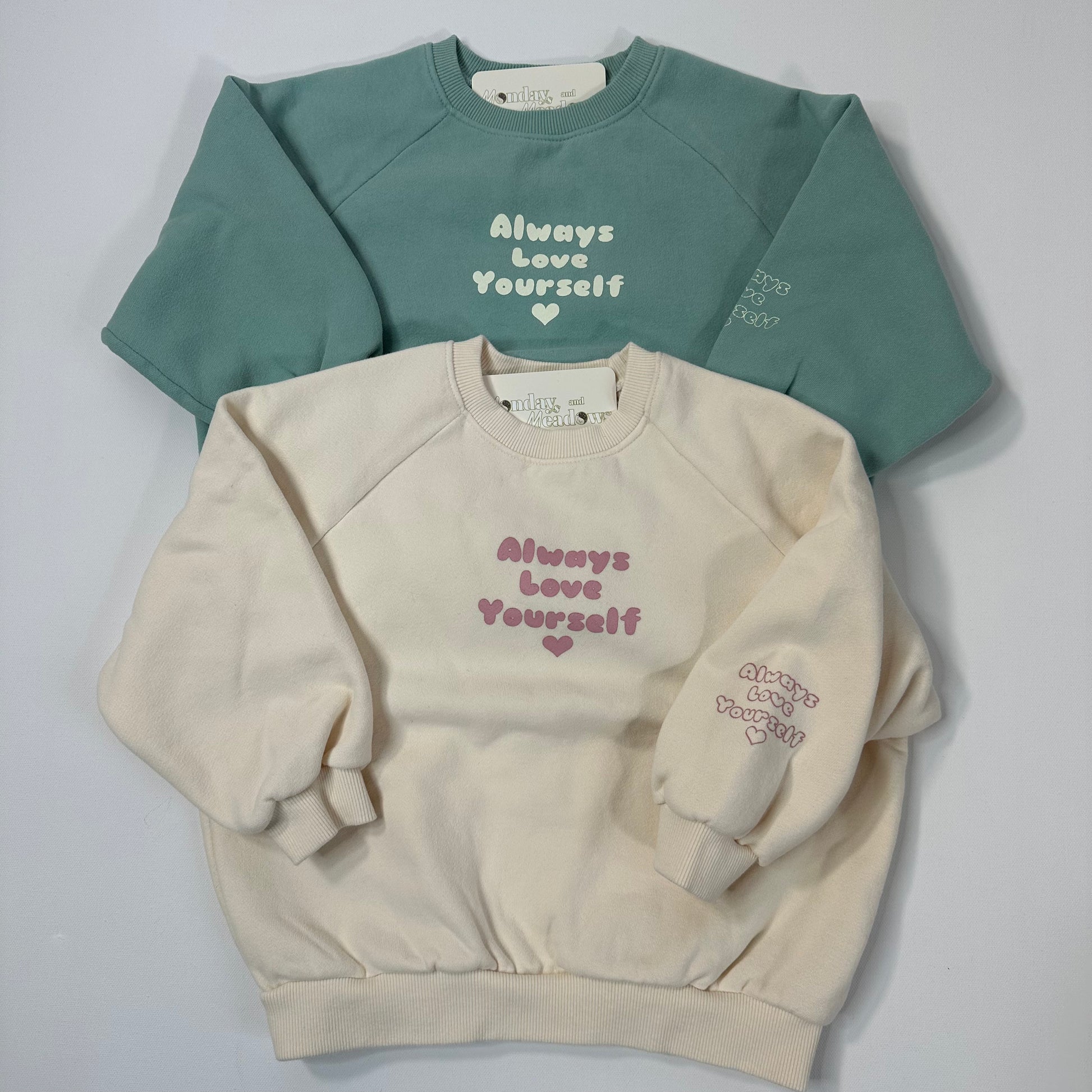 Love yourself sweatshirt clearance