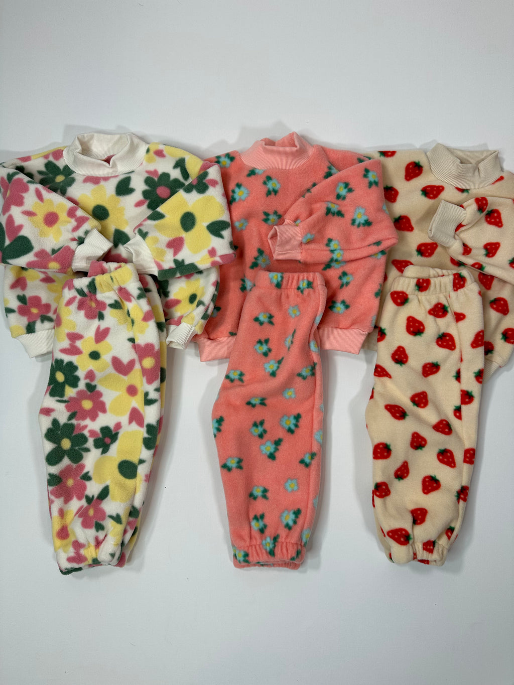 Fleece Strawberry and Floral Sets