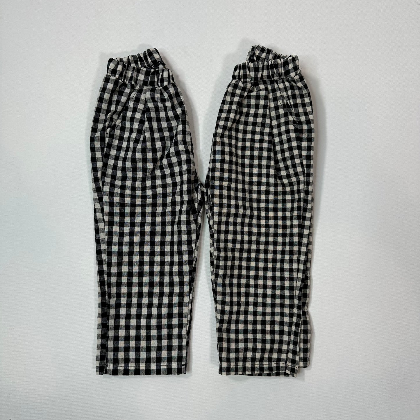 Checker Gingham Spring Linen Pants