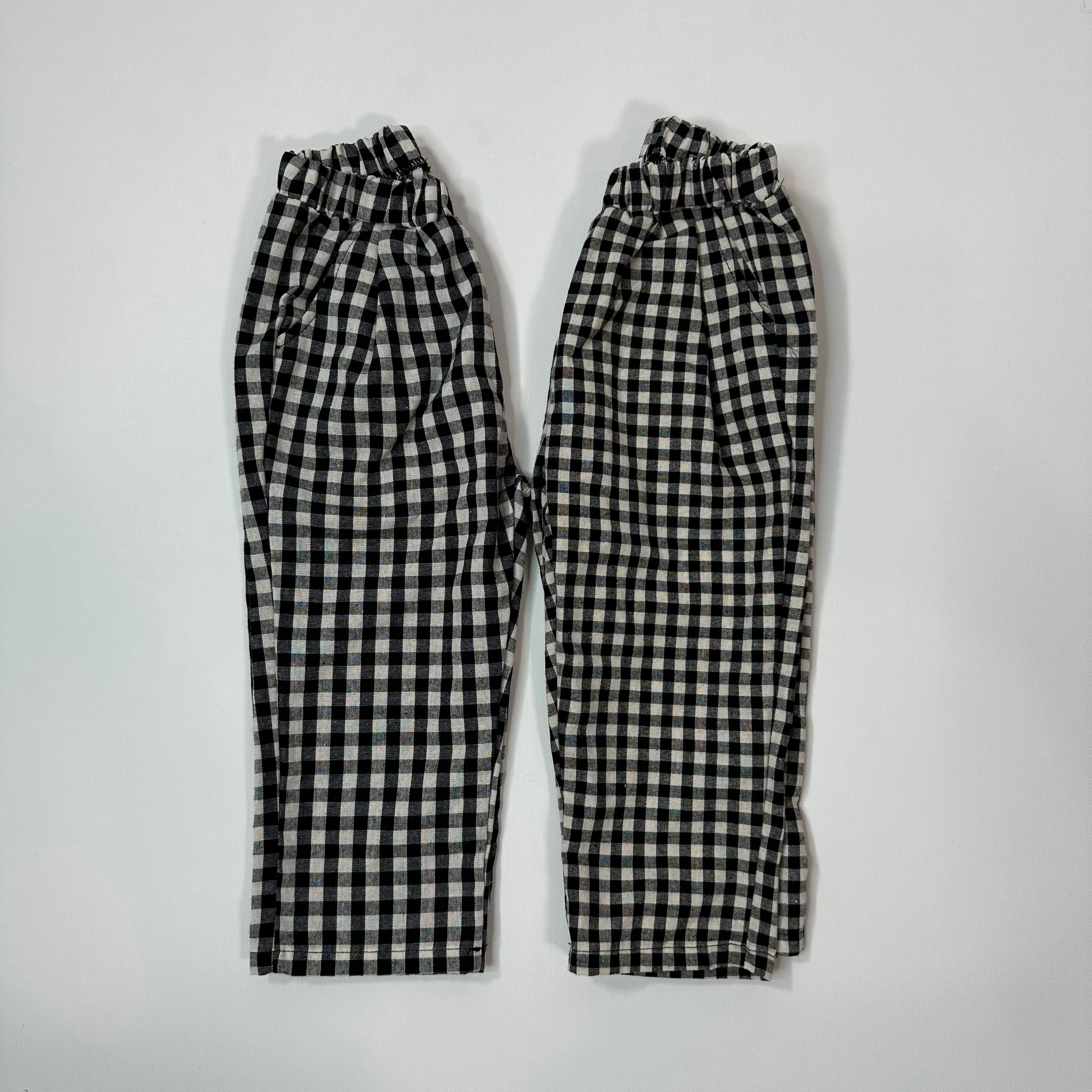 Checker Gingham Spring Linen Pants