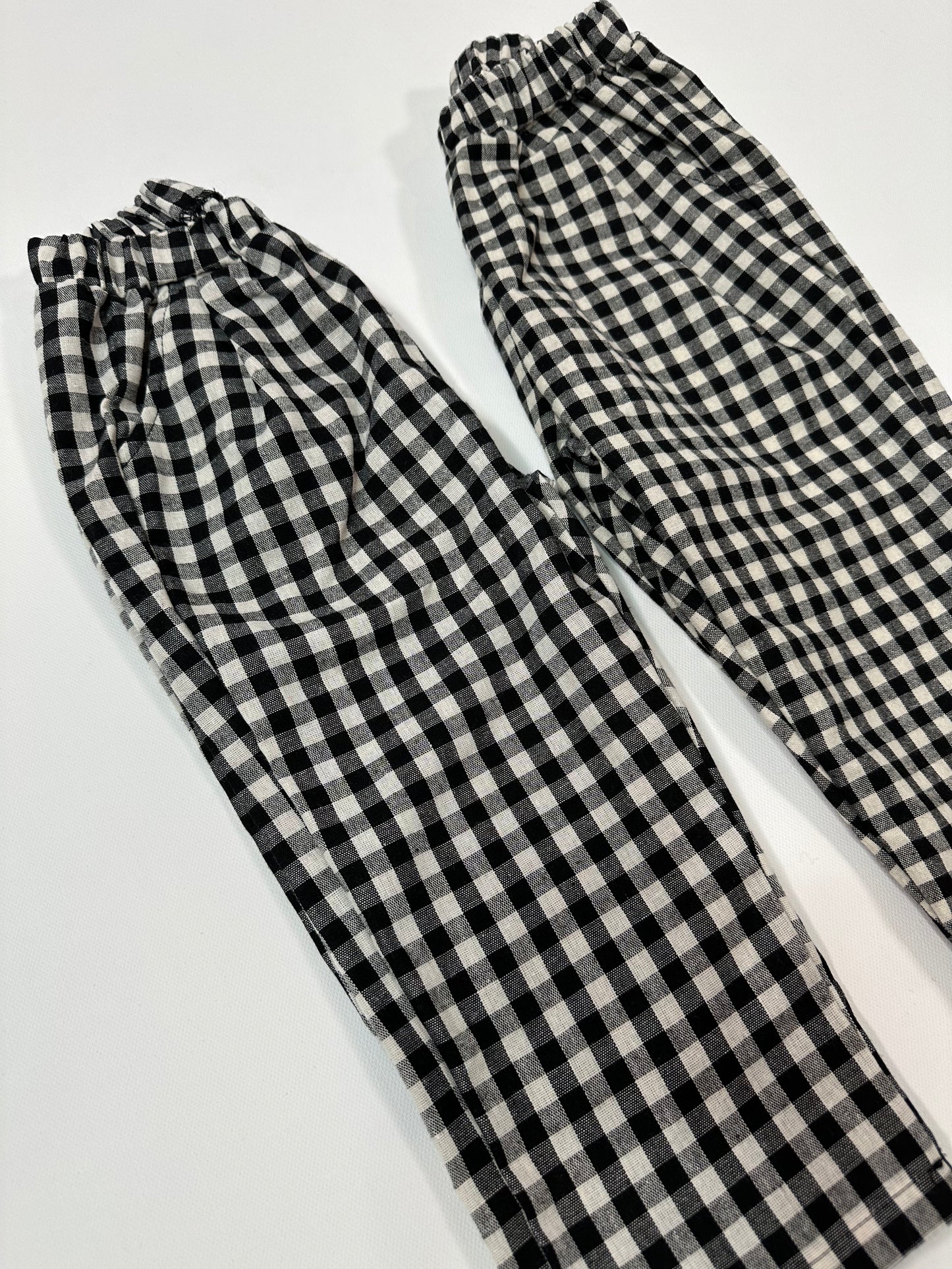 Checker Gingham Spring Linen Pants