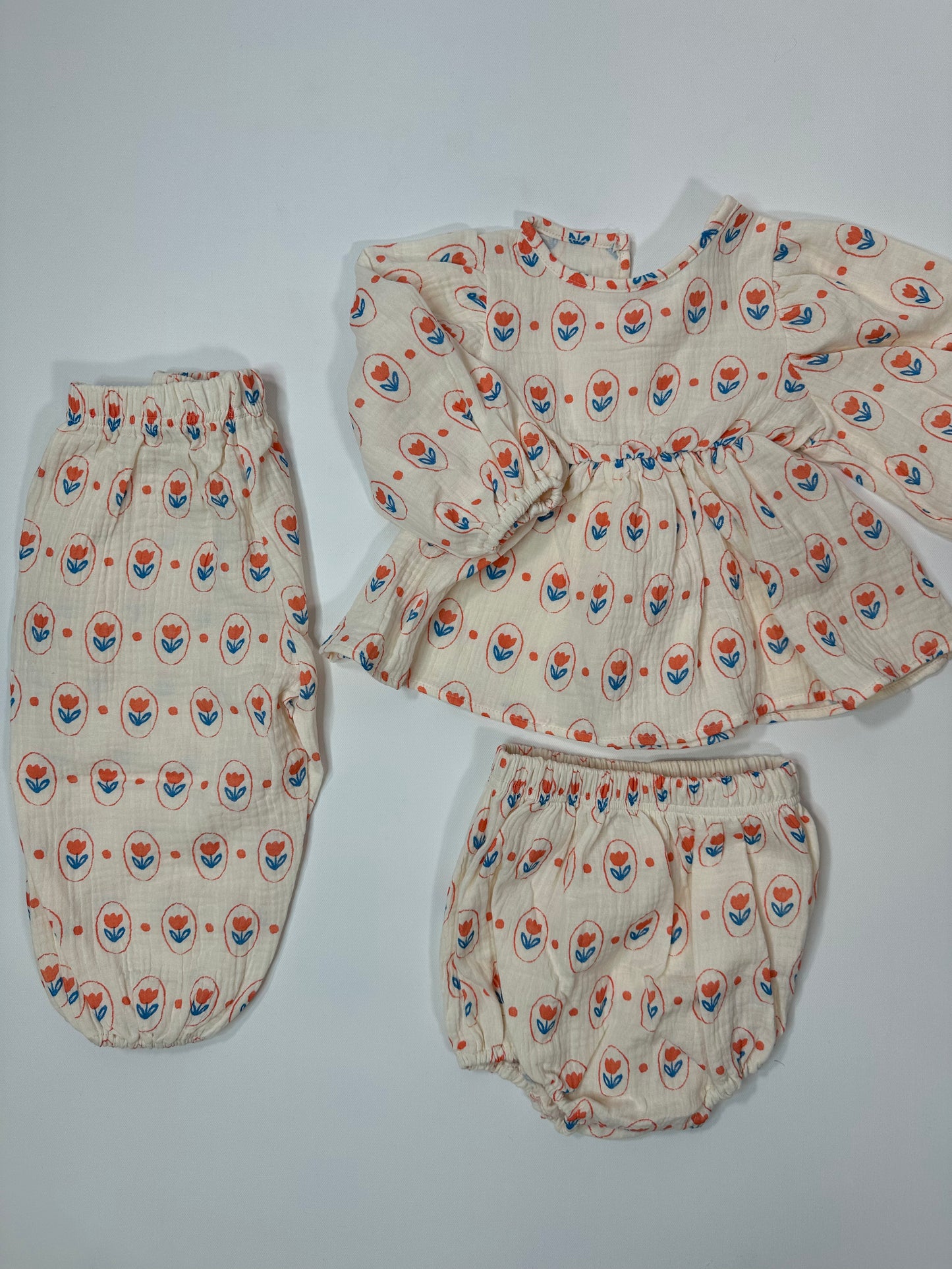 Muslin Floral Bloomer Sets