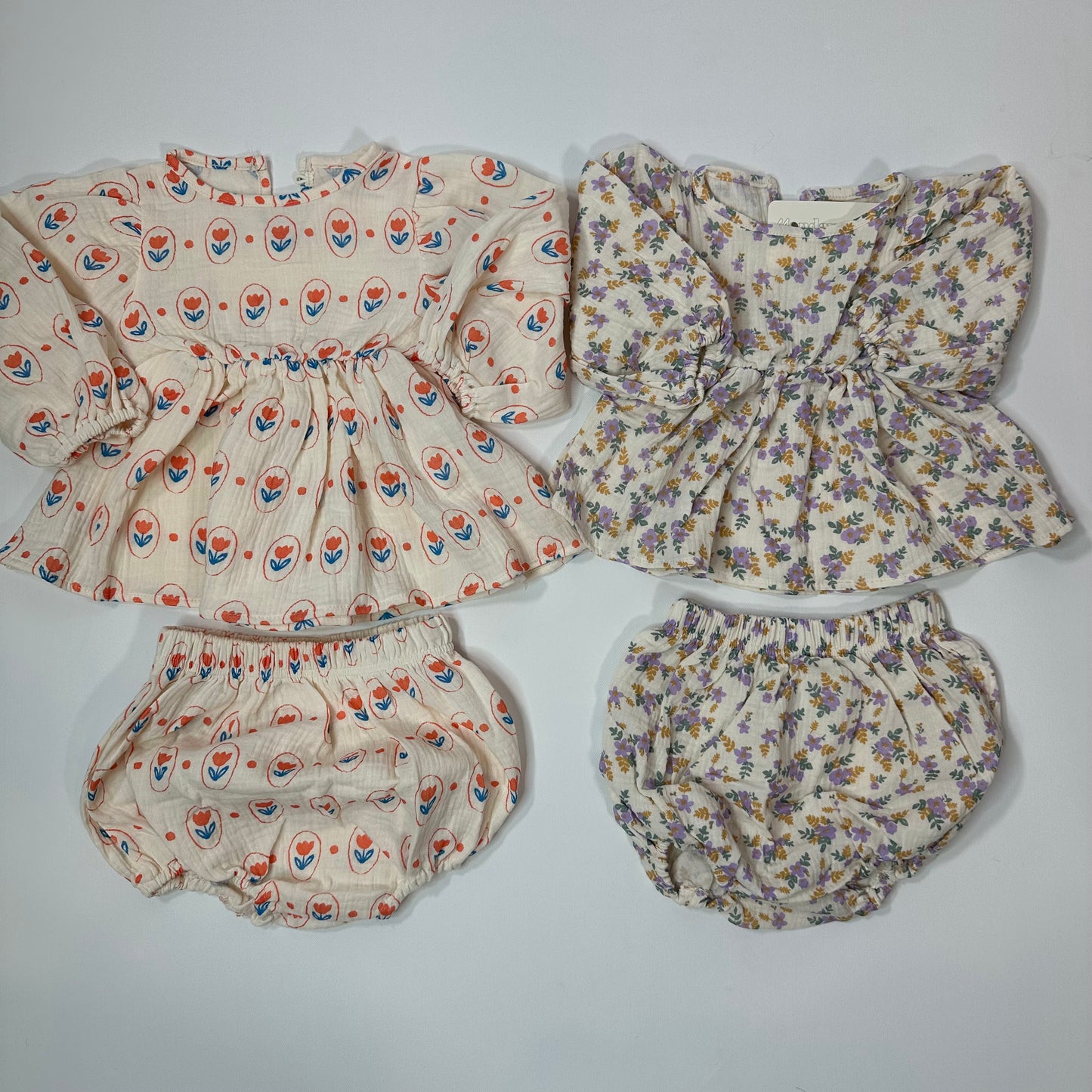 Muslin Floral Bloomer Sets