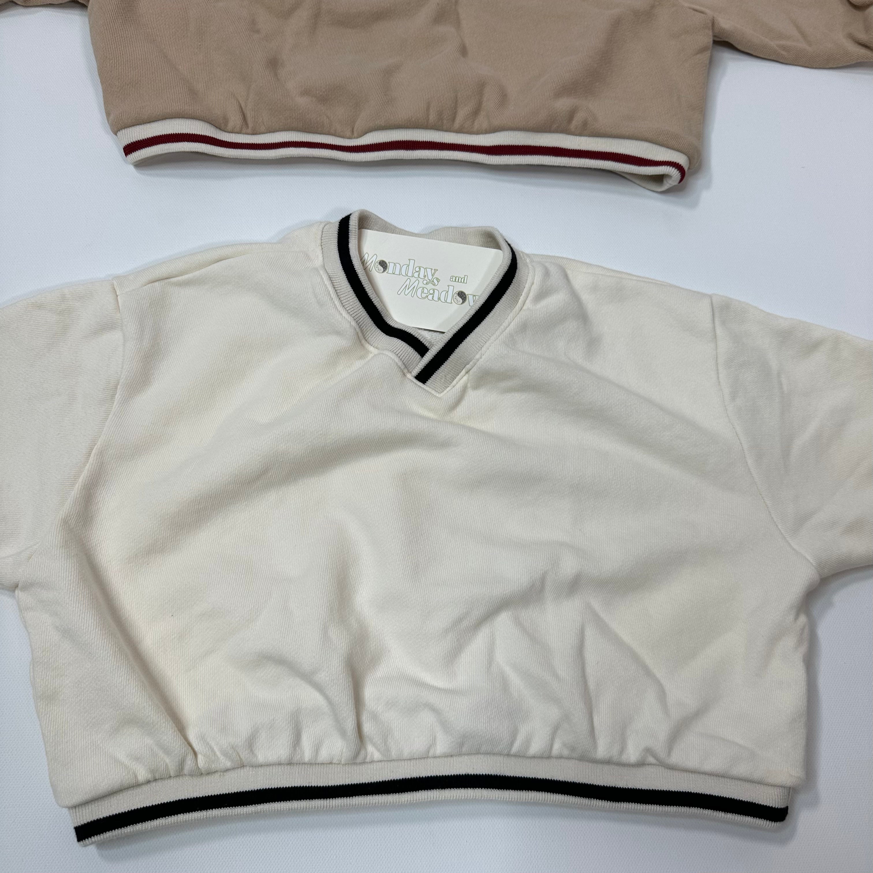 Varsity Style V Neck Sweatshirt