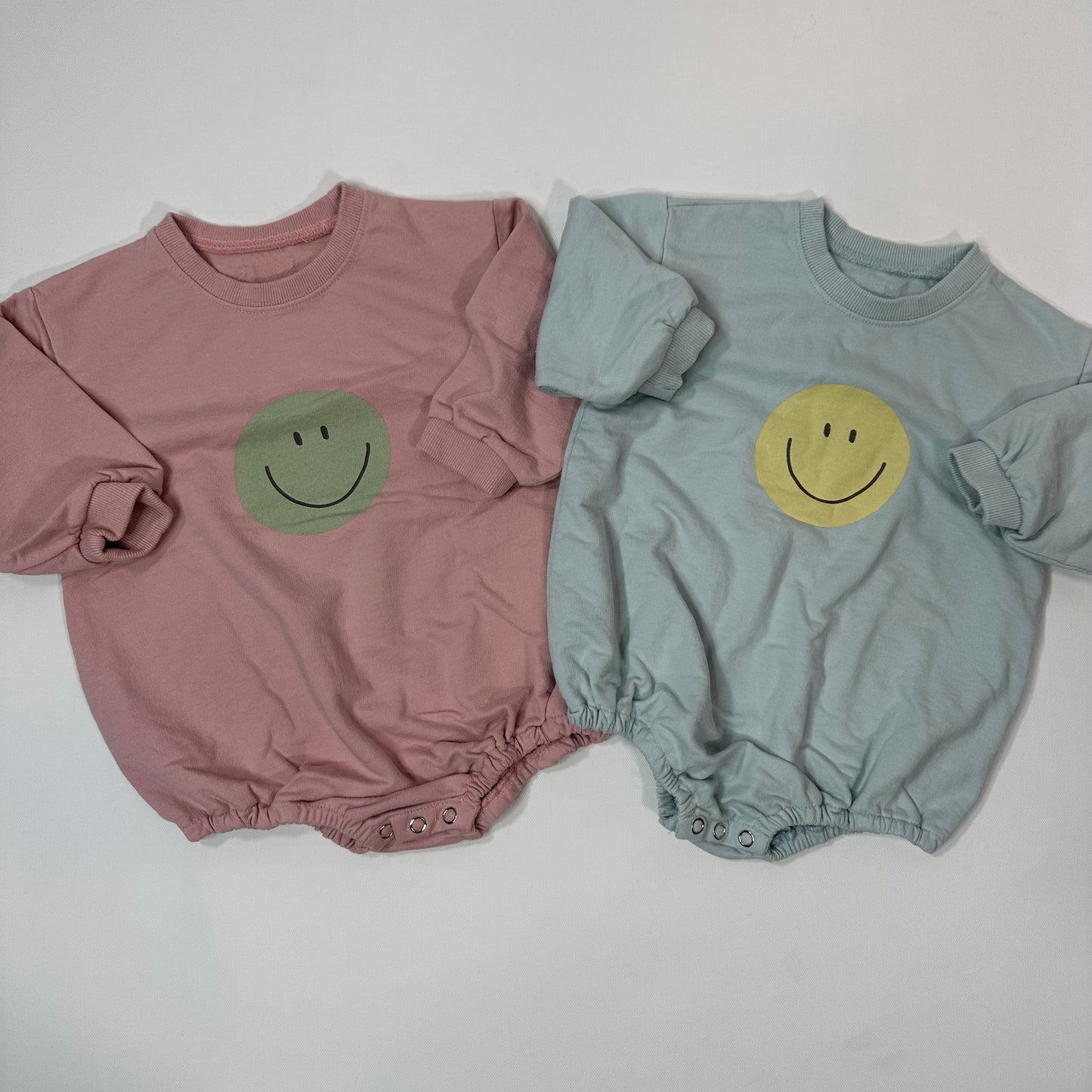 Smiley Face Baby Bubble Romper