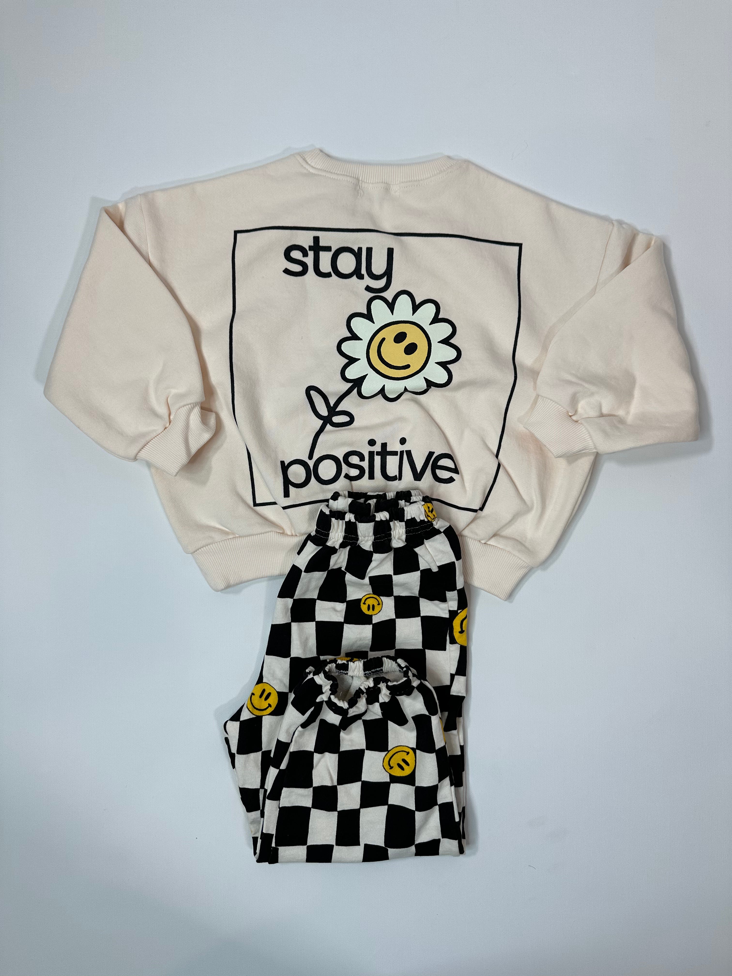 Stay Positive Smiley Daisy Sweatshirt