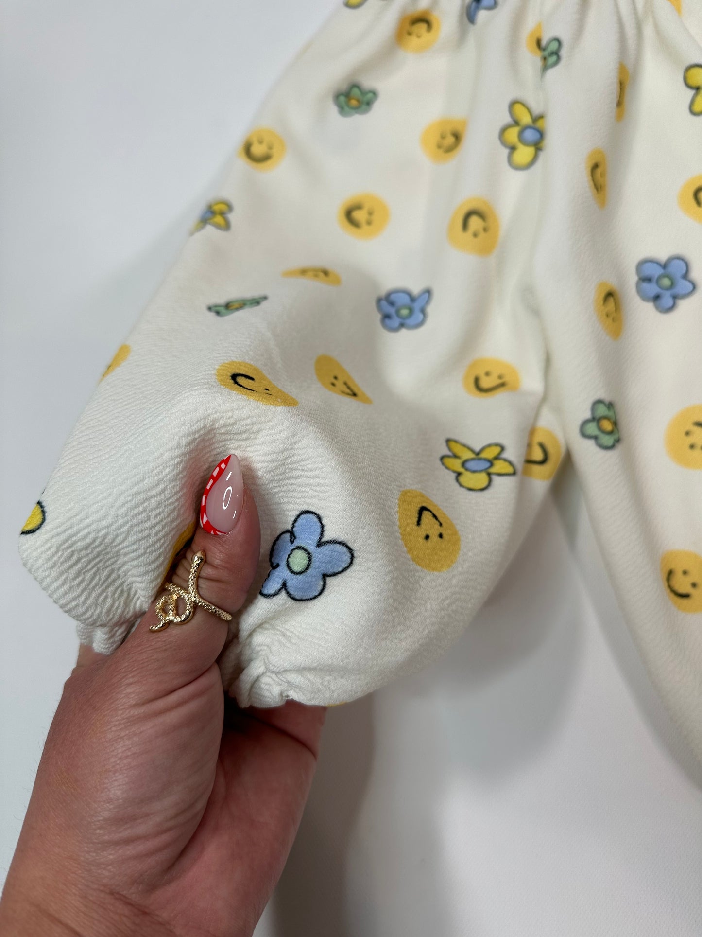 Smiley Floral Mix Jersey Pants