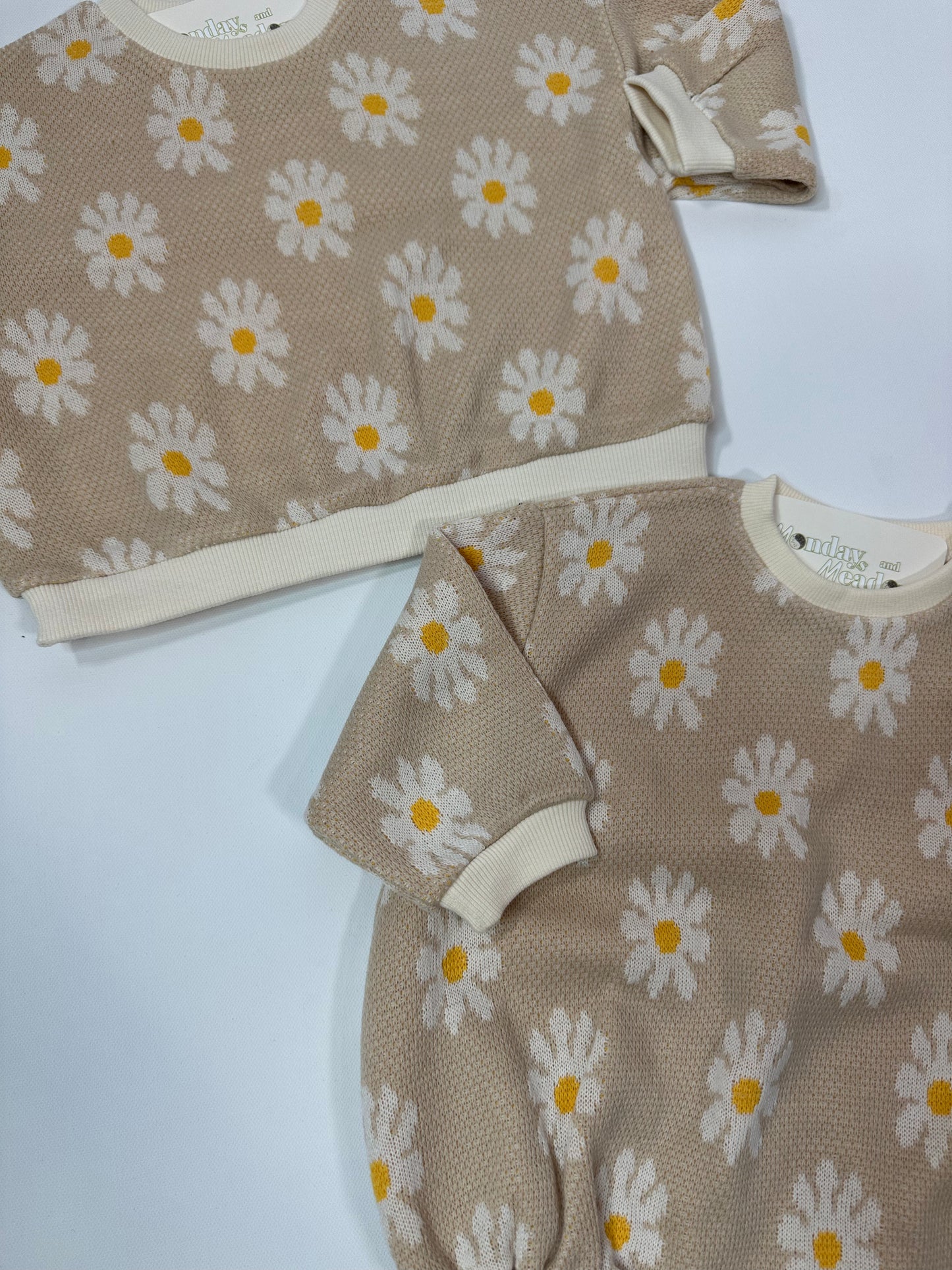 Daisy Knit BABY Bubble Romper