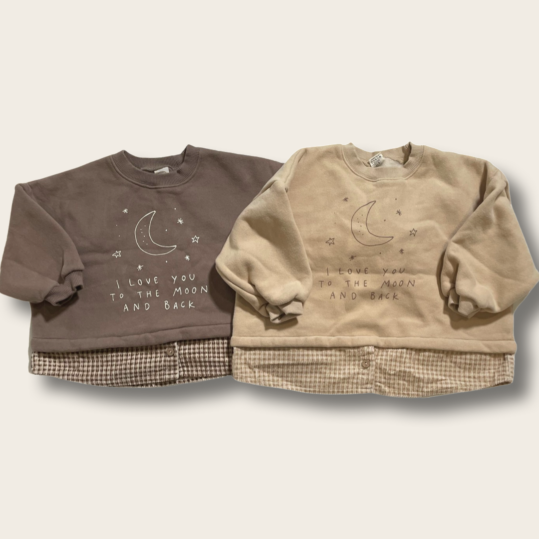 I Love You to The Moon And Back Layered Sweatshirt