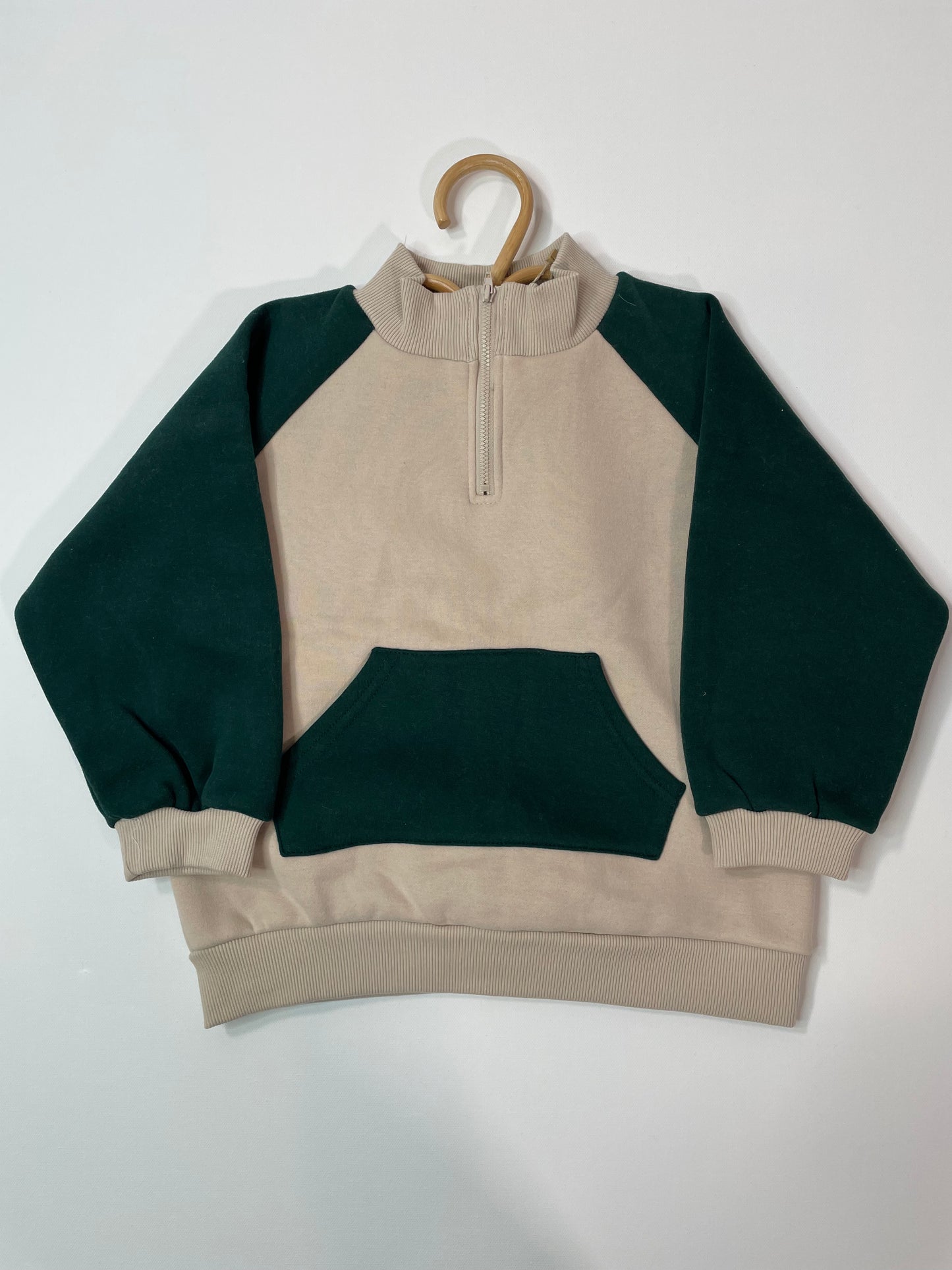 Pocket Colorblock Quarter Zip Sweatshirt