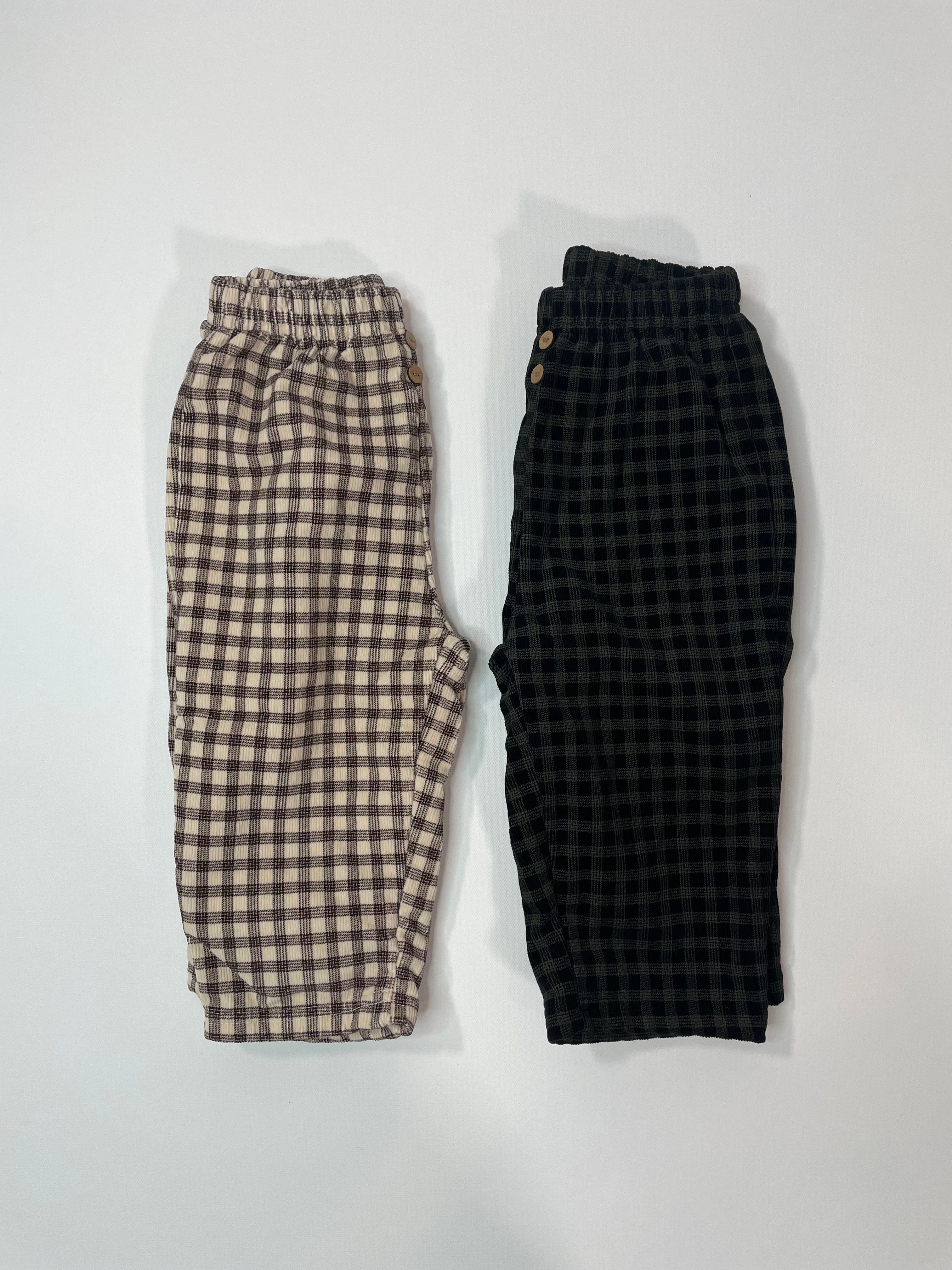 Checkered Plaid Double Lined Pants