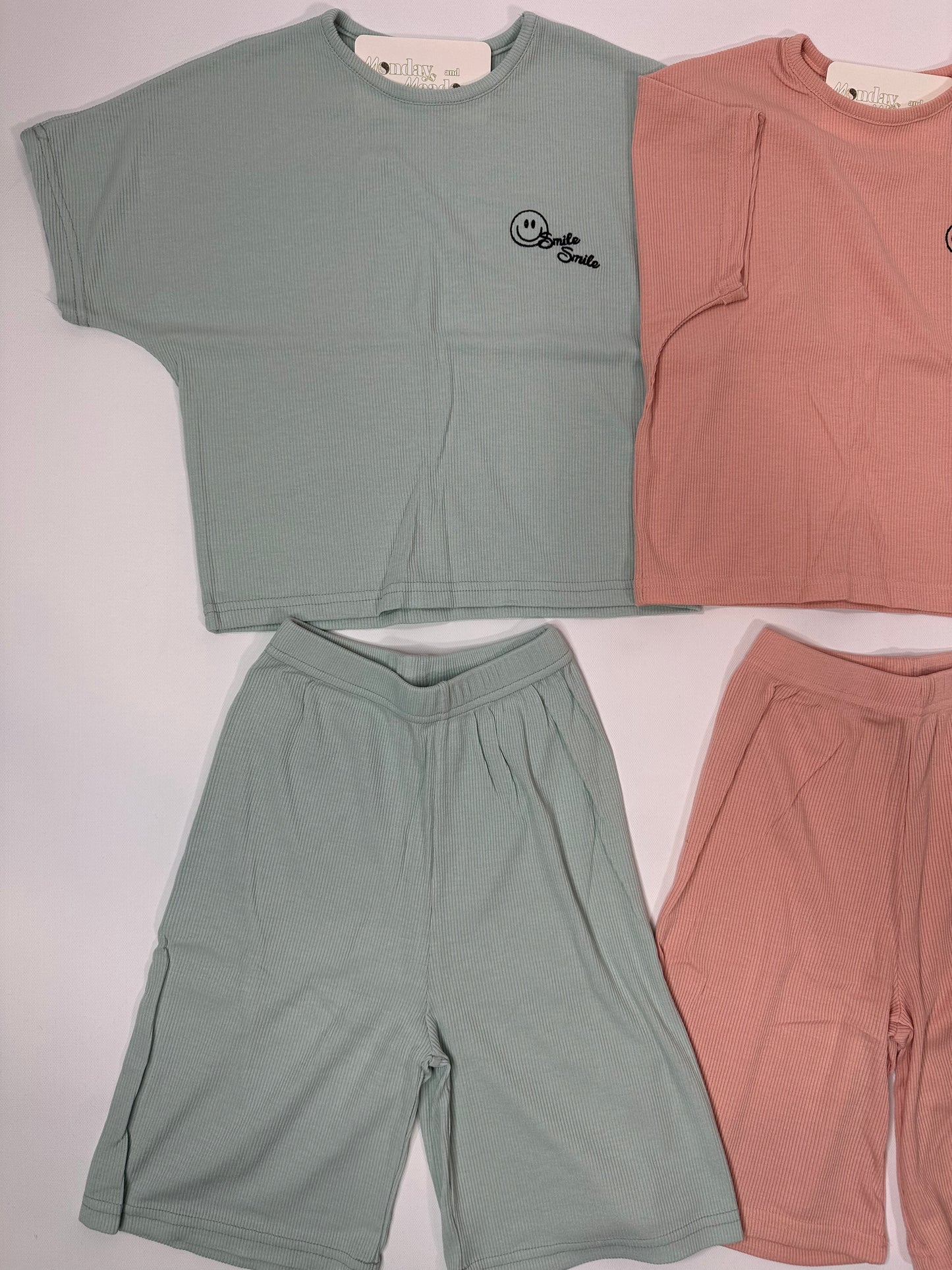 Culottes and Tee 'Smile' Ribbed Set