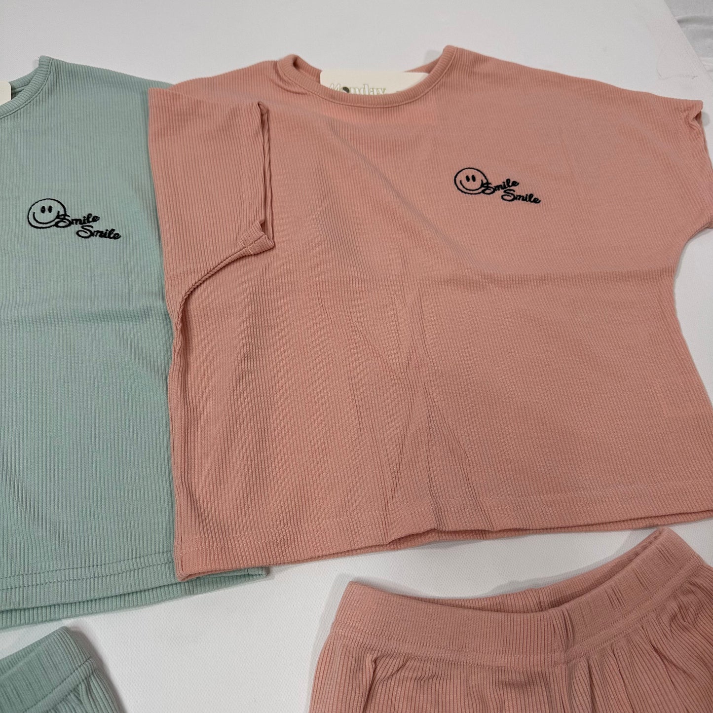 Culottes and Tee 'Smile' Ribbed Set