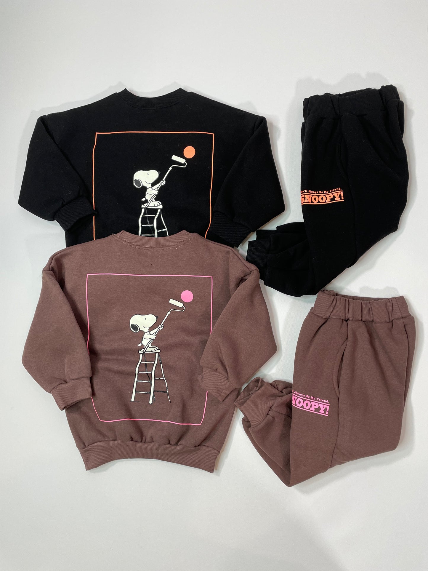 Snoopy Painting Moon Sweatshirt Jogger Set