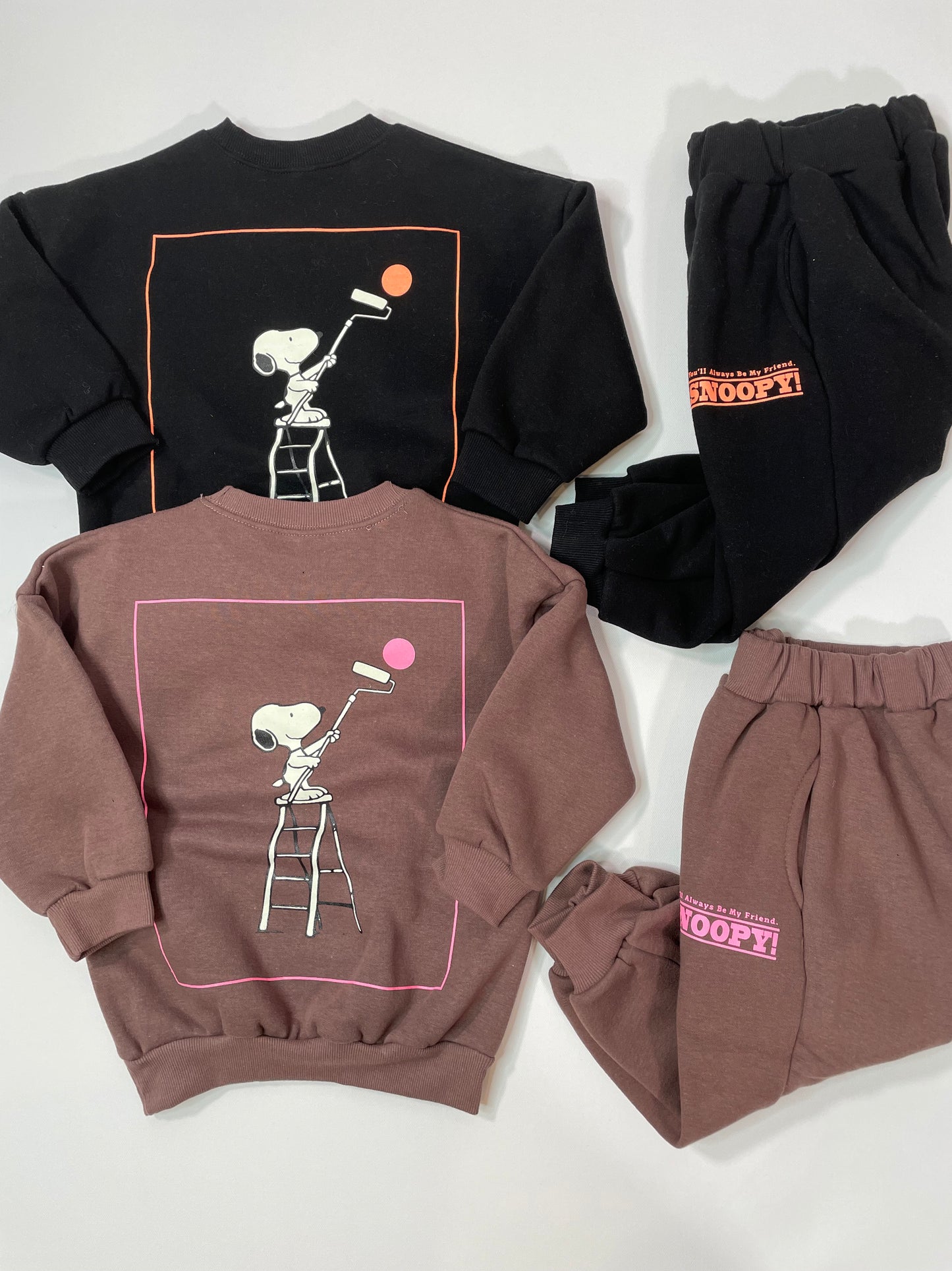 Snoopy Painting Moon Sweatshirt Jogger Set