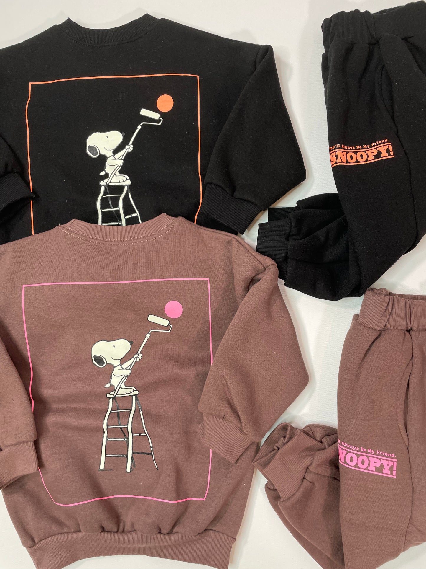 Snoopy Painting Moon Sweatshirt Jogger Set