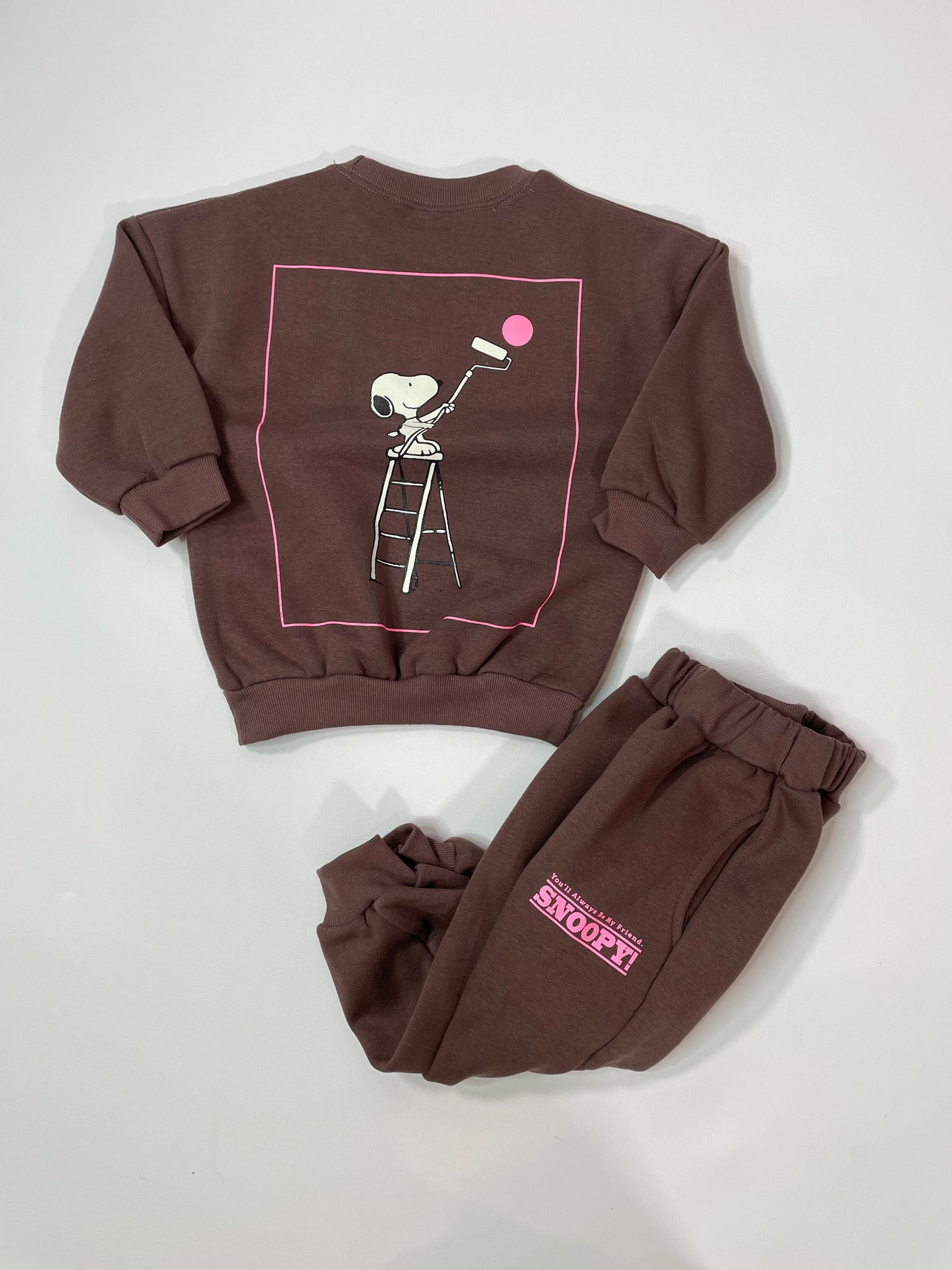 Snoopy Painting Moon Sweatshirt Jogger Set