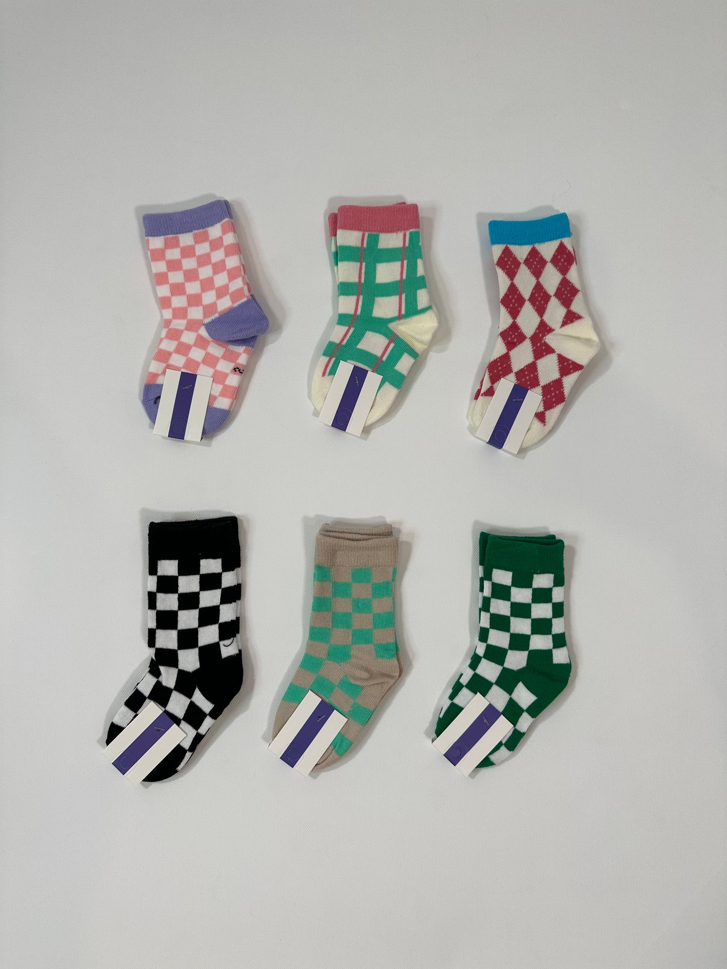 Checkered Socks (3 Pairs)