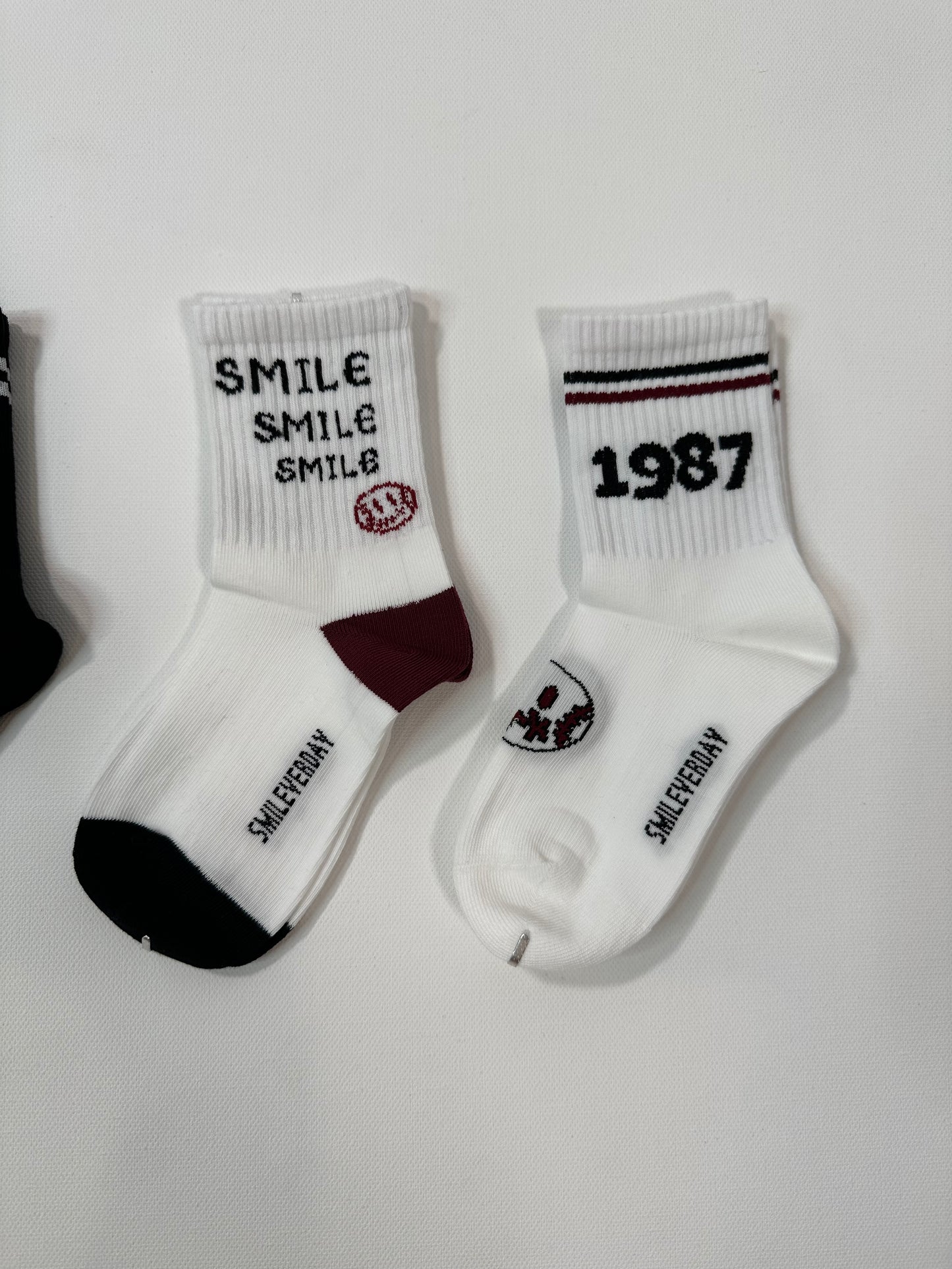 Smiley Baseball Toddler Socks