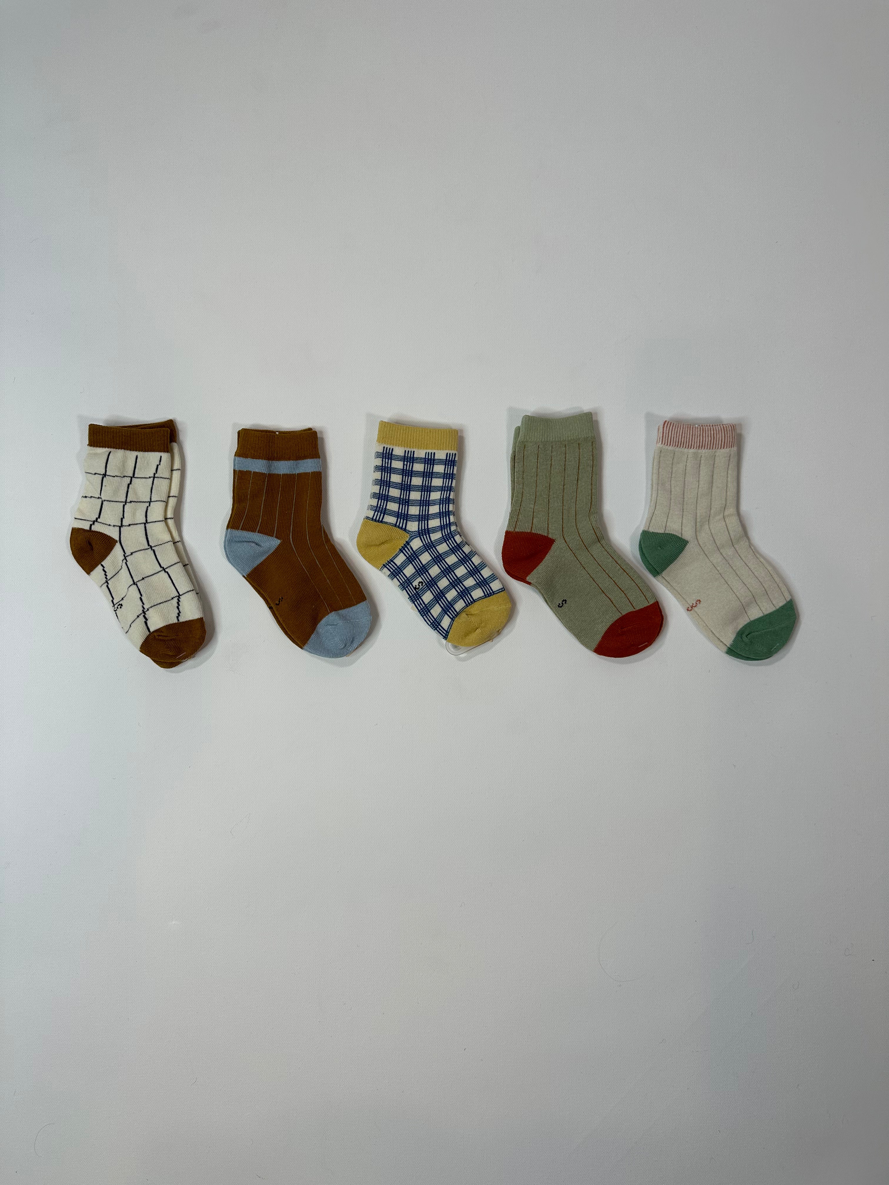 Multicolor Neutral stripes Socks (5 Pairs)