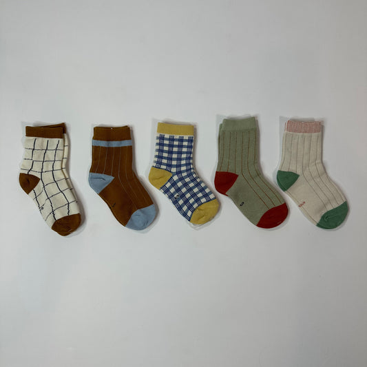 Multicolor Neutral stripes Socks (5 Pairs)