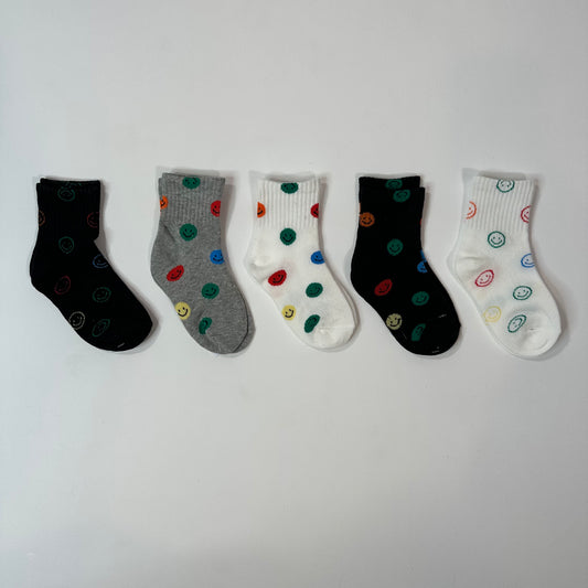 MultiColor Smiley Socks (5 Pairs)