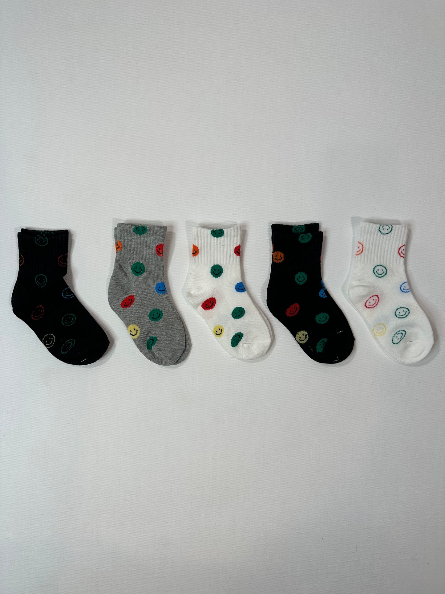 MultiColor Smiley Socks (5 Pairs)