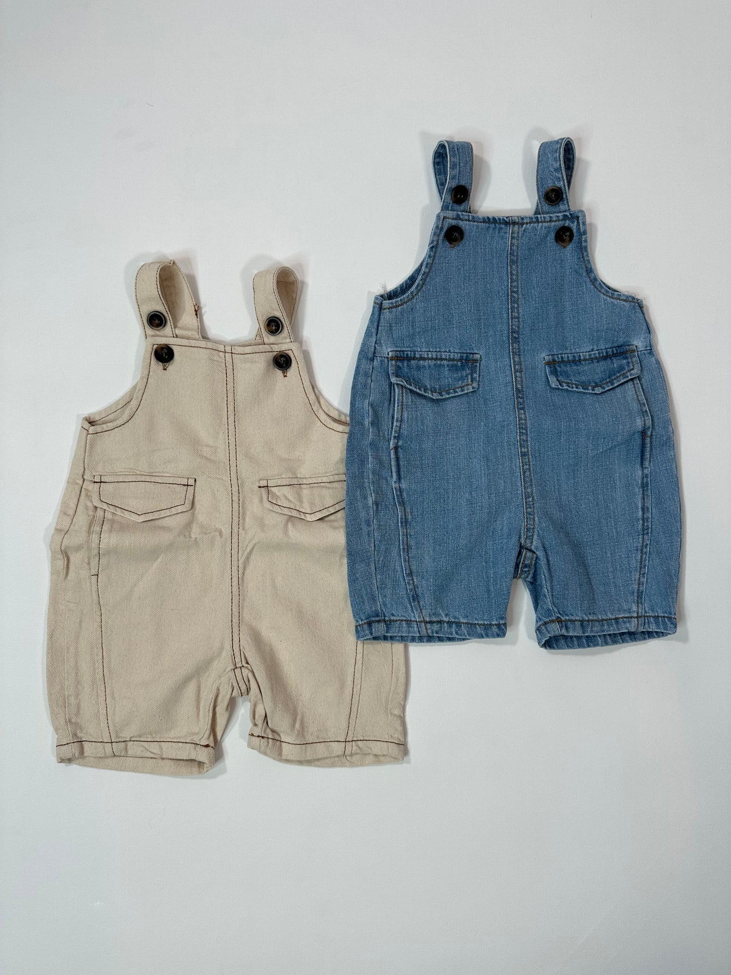 Denim Short Overalls