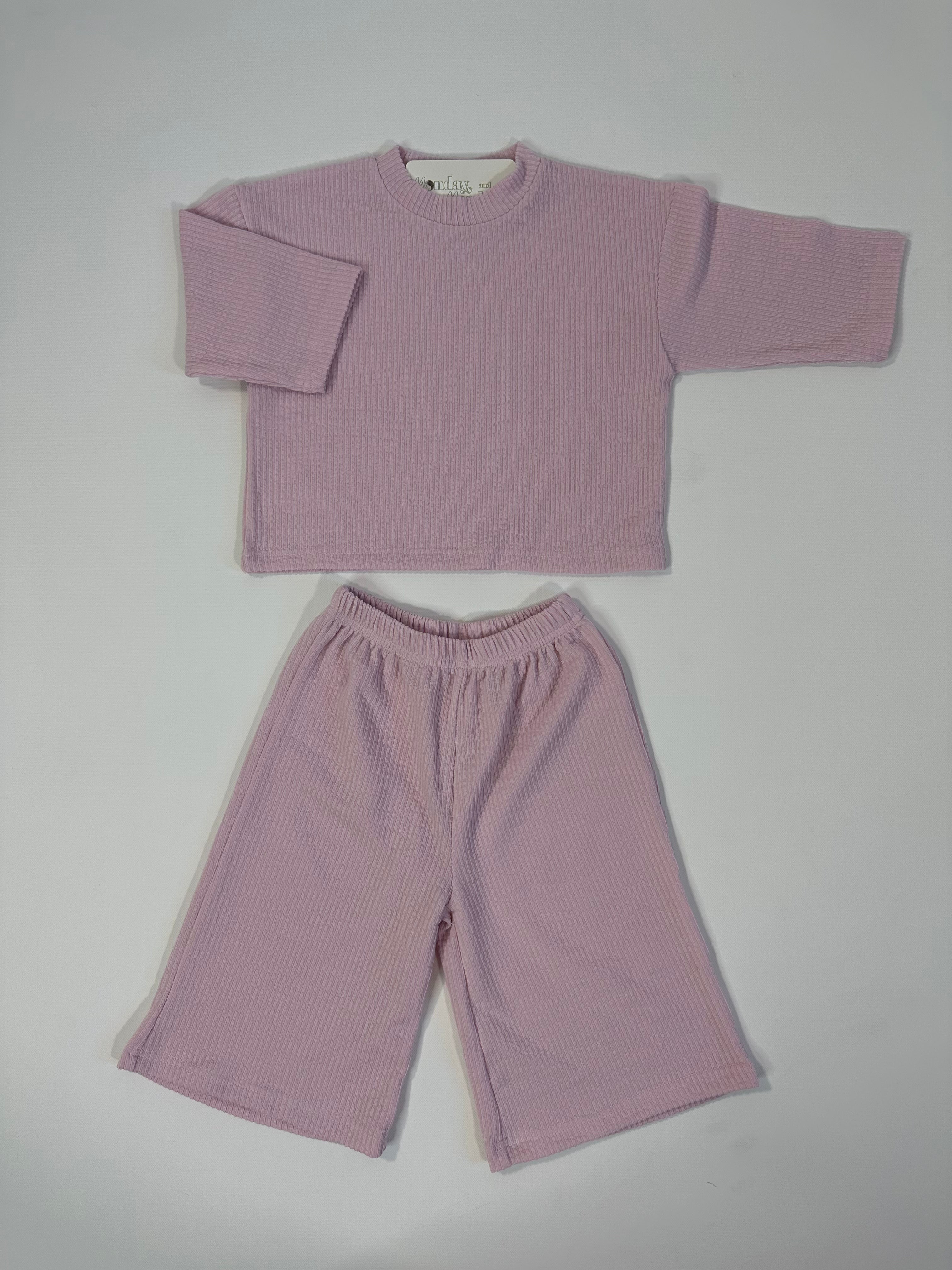 Relaxed Everyday Top and Wide Leg Pants Set