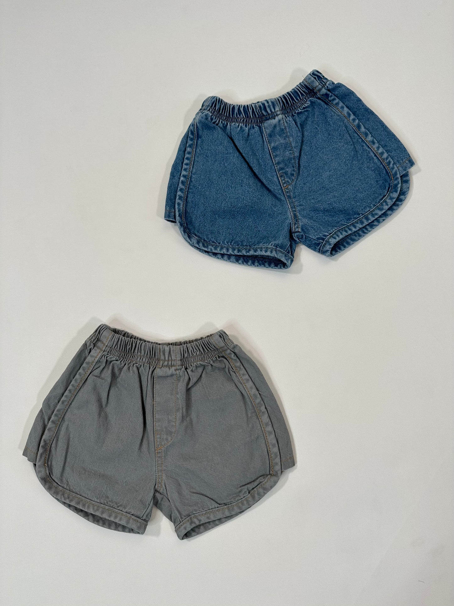 Denim Track Shorts