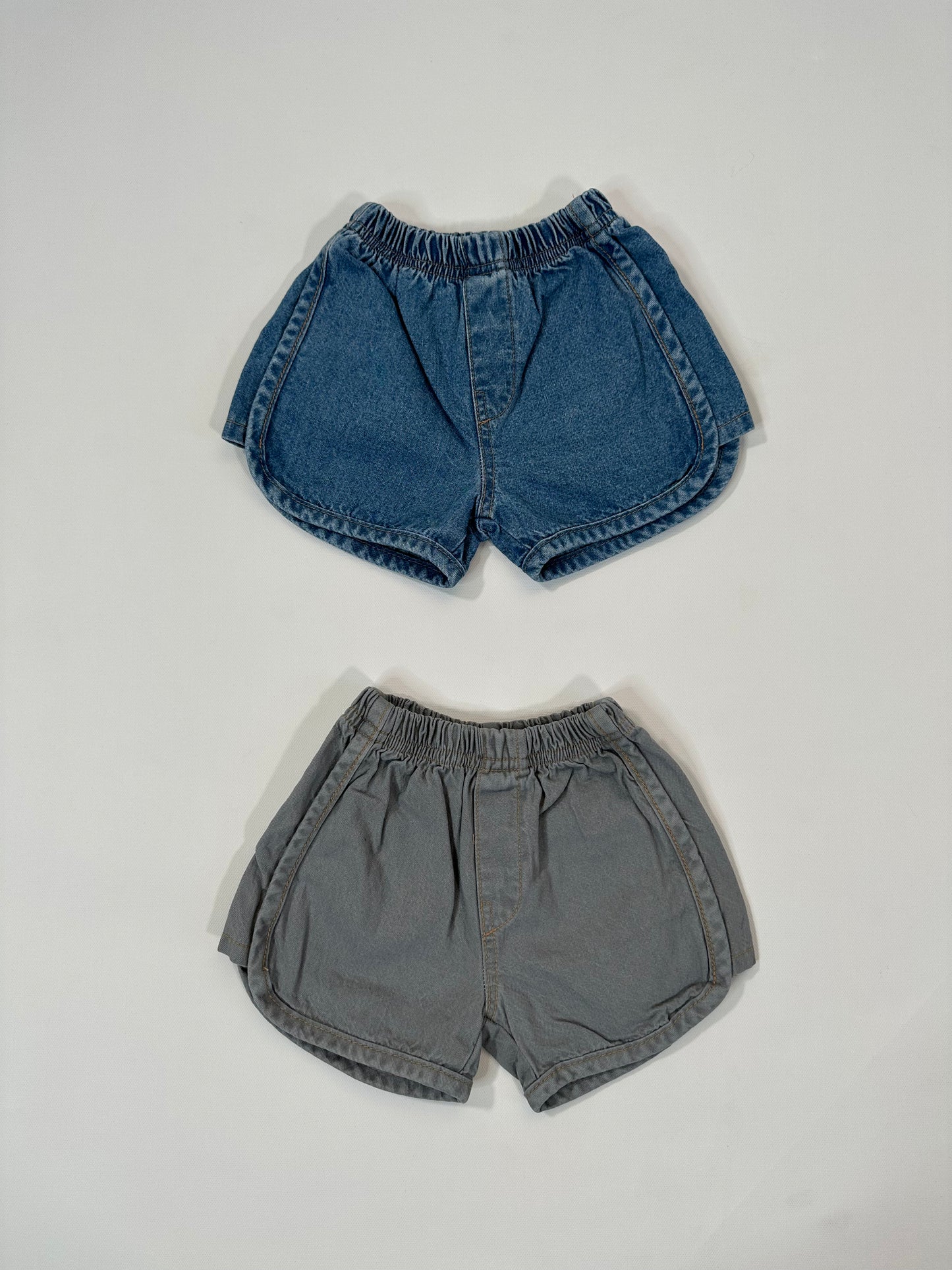 Denim Track Shorts