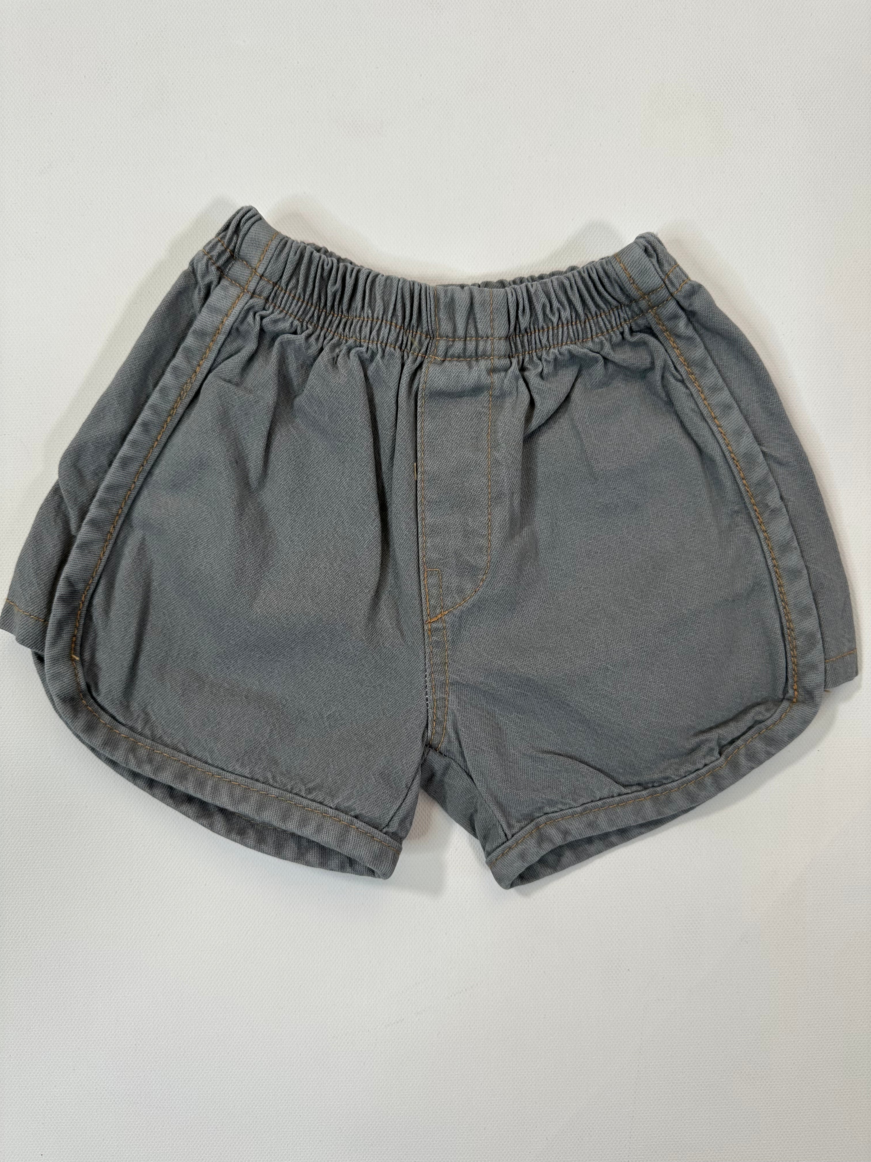 Denim Track Shorts