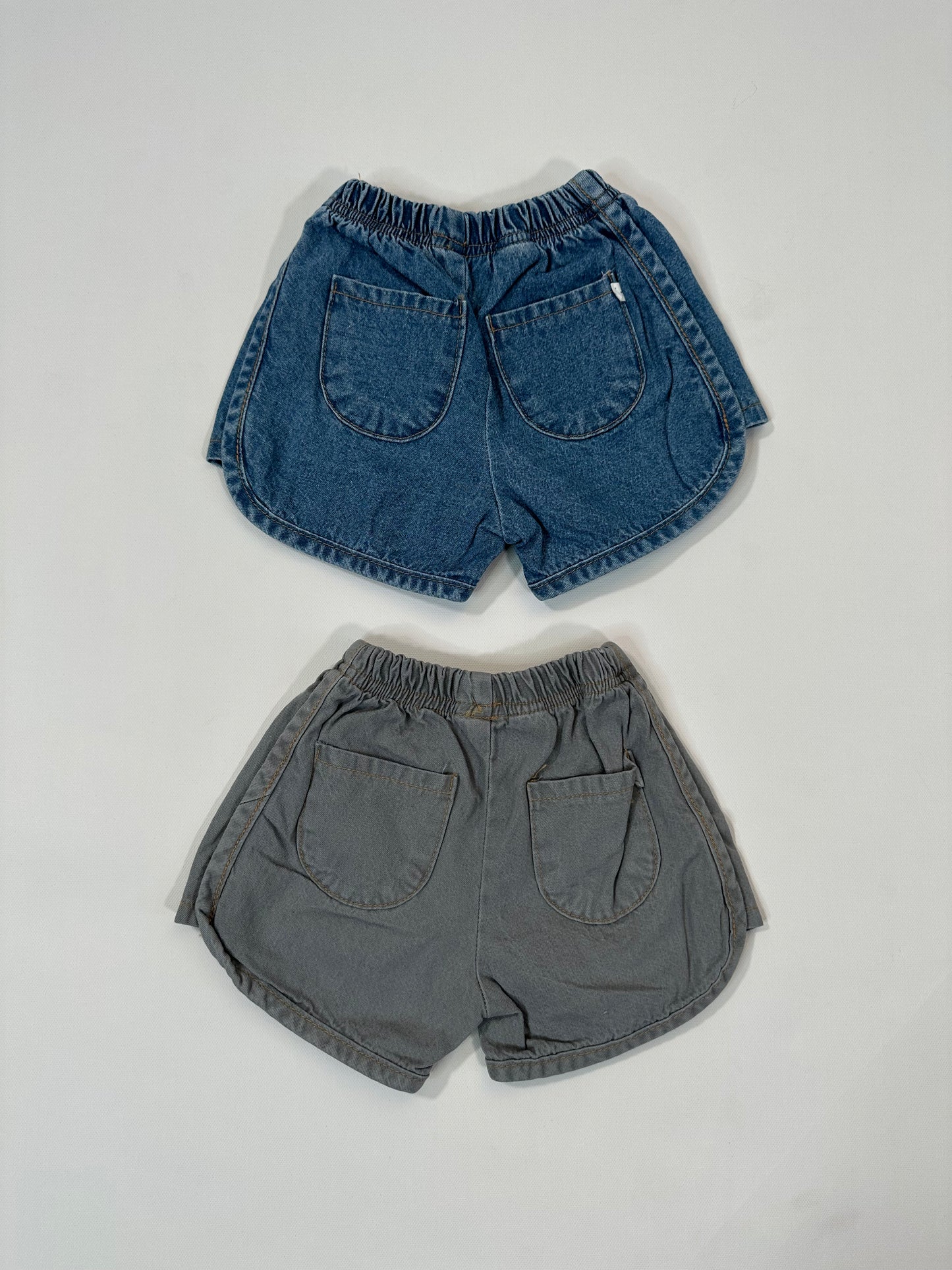 Denim Track Shorts