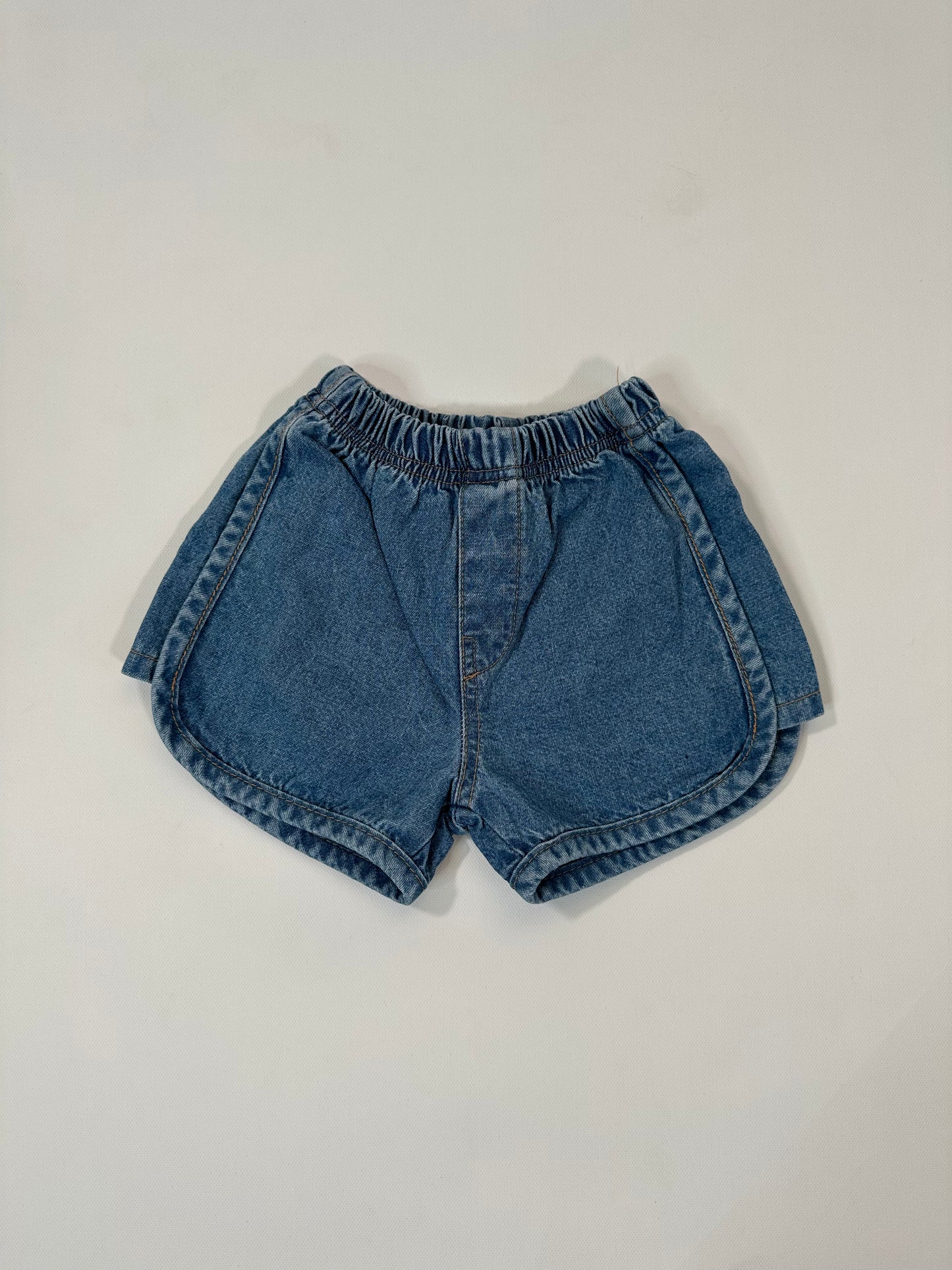 Denim Track Shorts