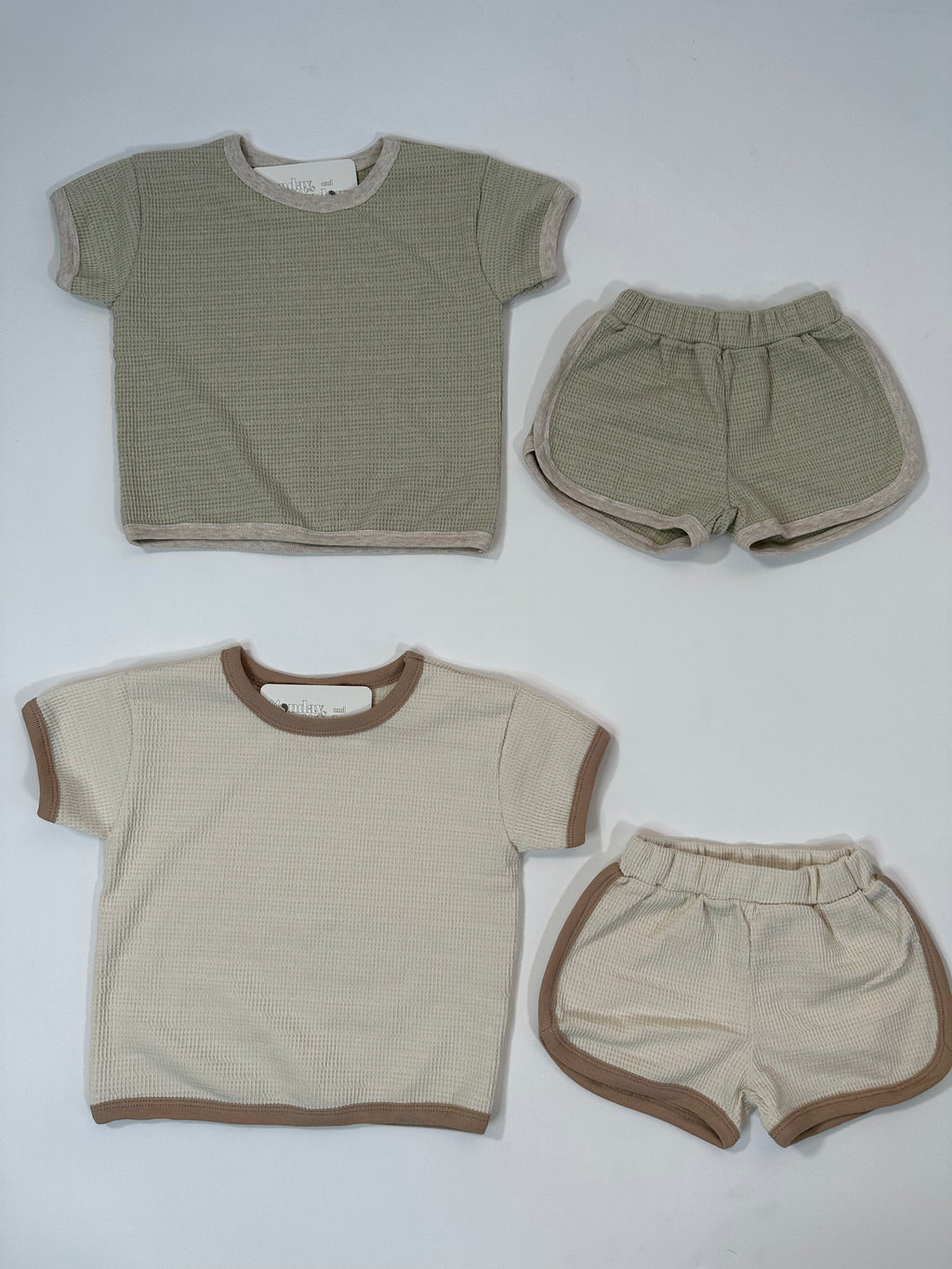 Waffle Tee and Shorts Set