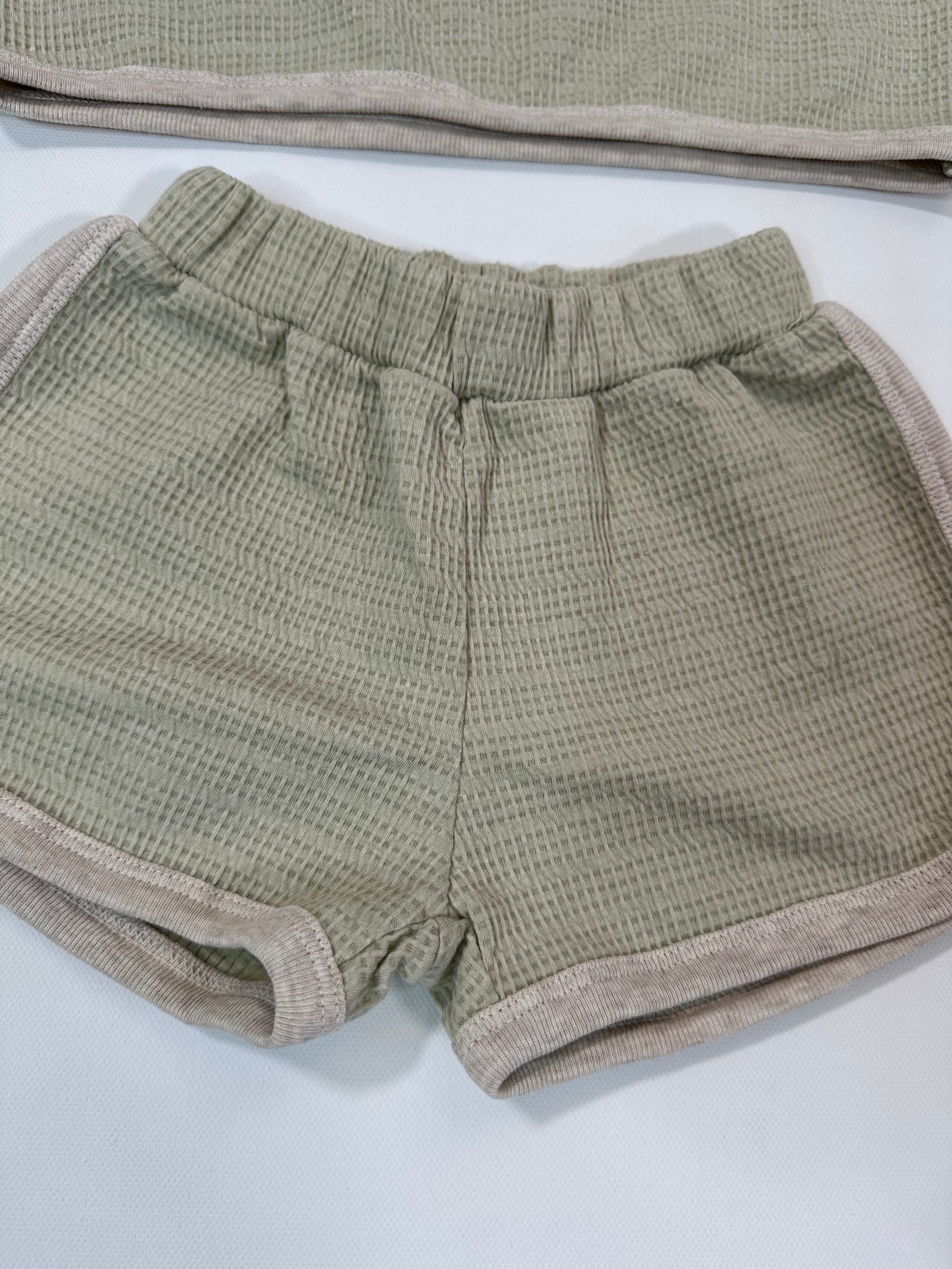 Waffle Tee and Shorts Set