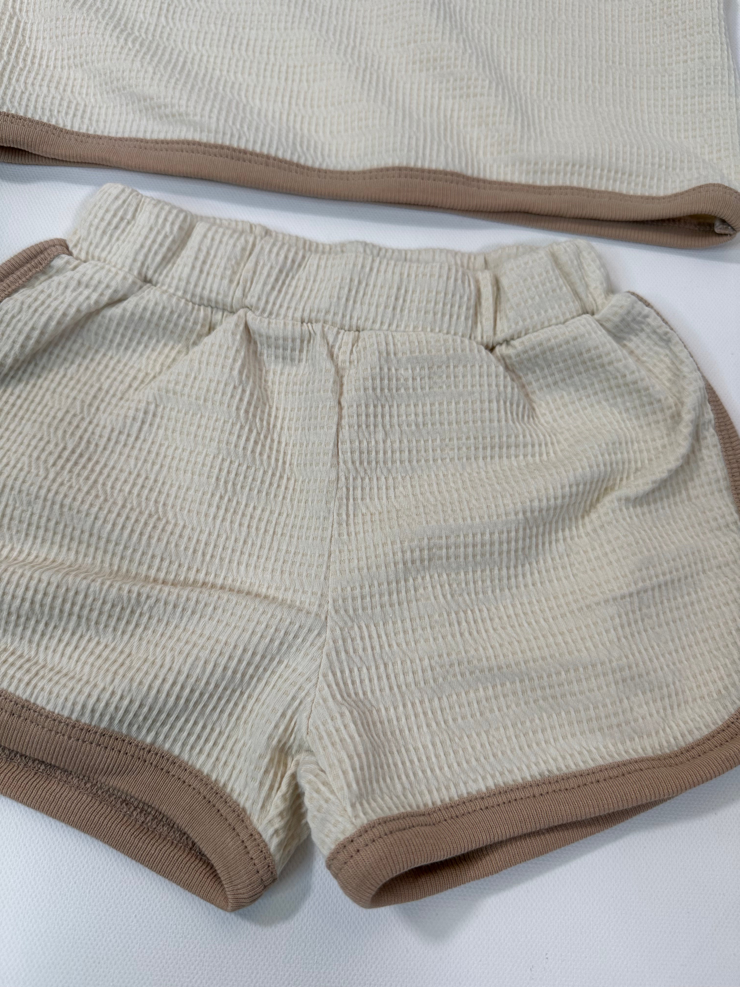 Waffle Tee and Shorts Set