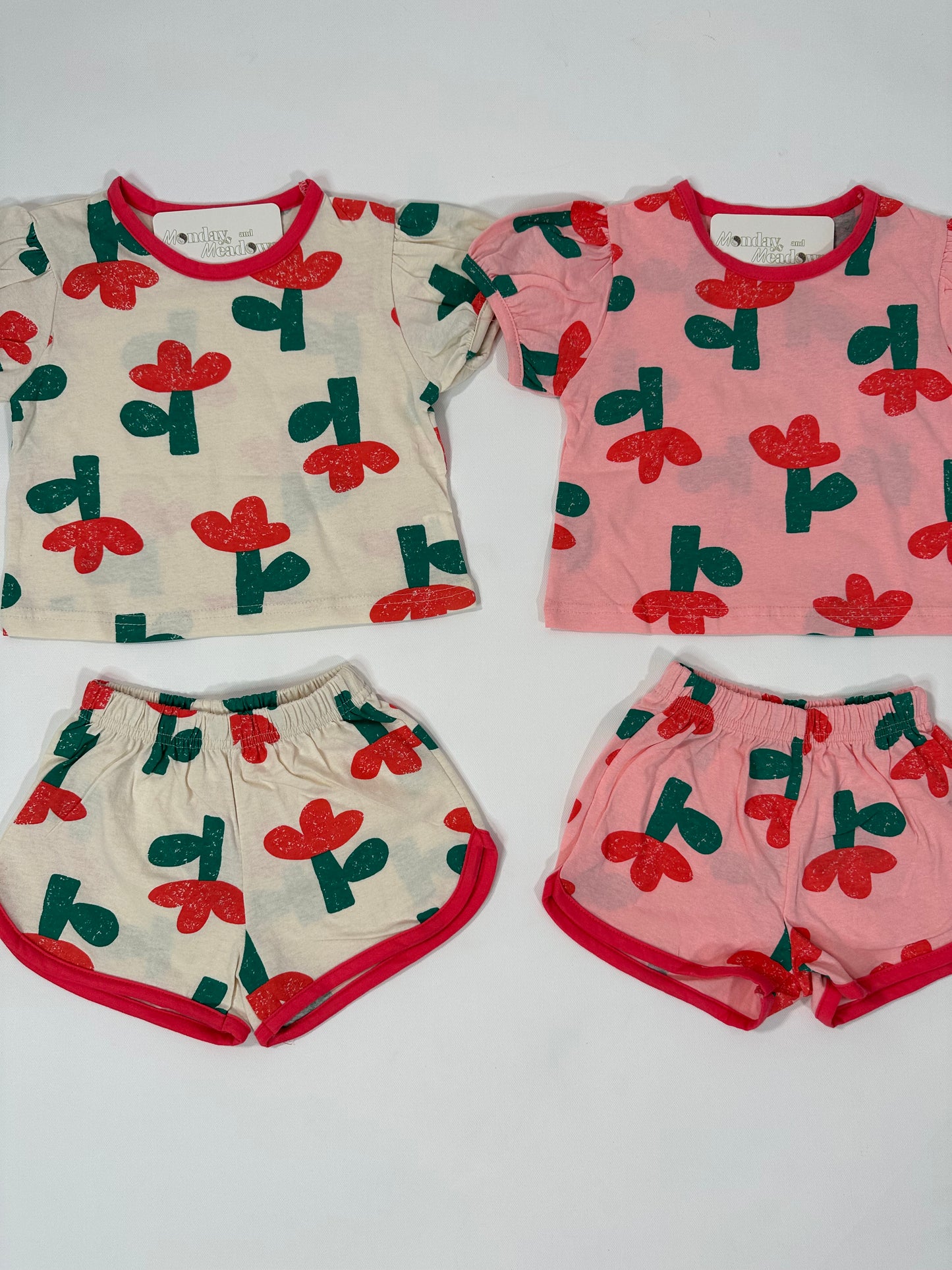 Tulip Floral Tee and Shorts Set