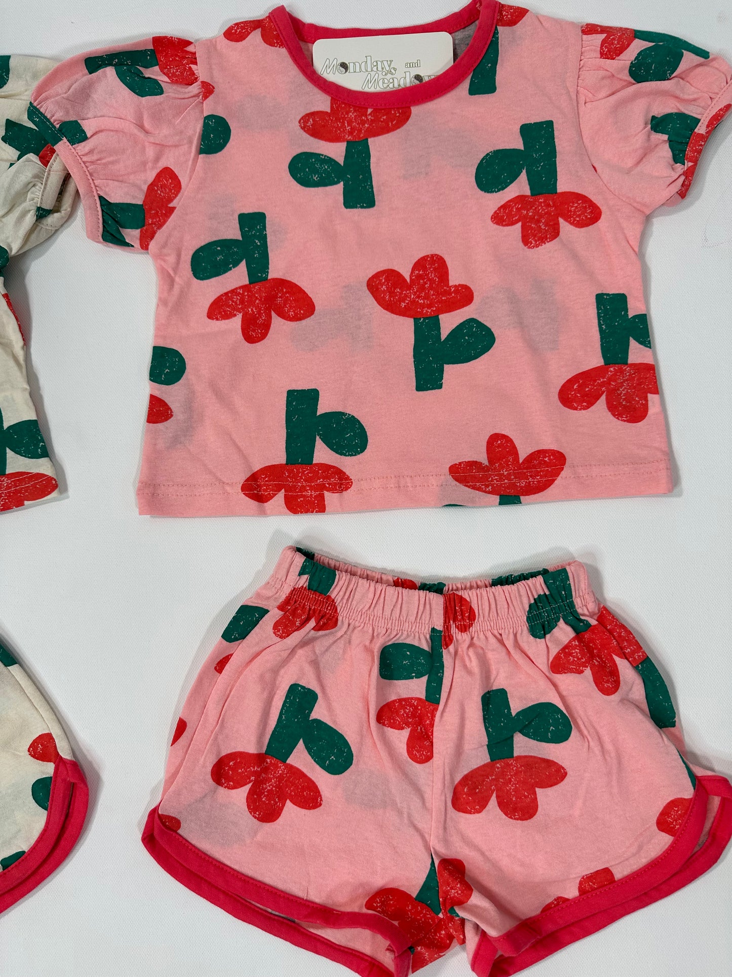 Tulip Floral Tee and Shorts Set