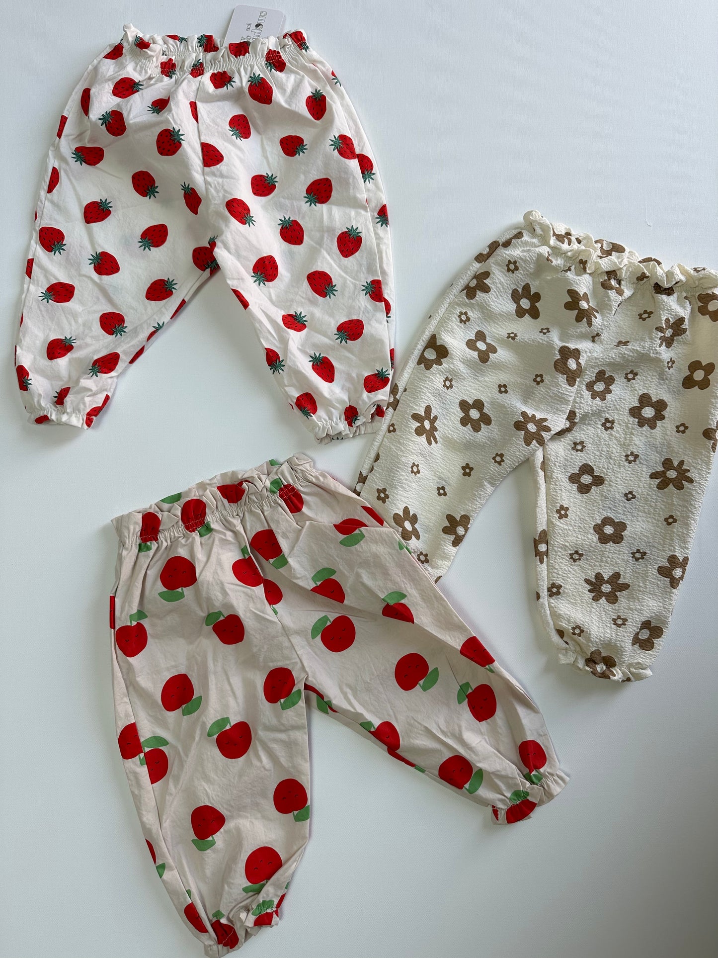 Strawberry, Foral, and Apple Lighweight Pants *fits small